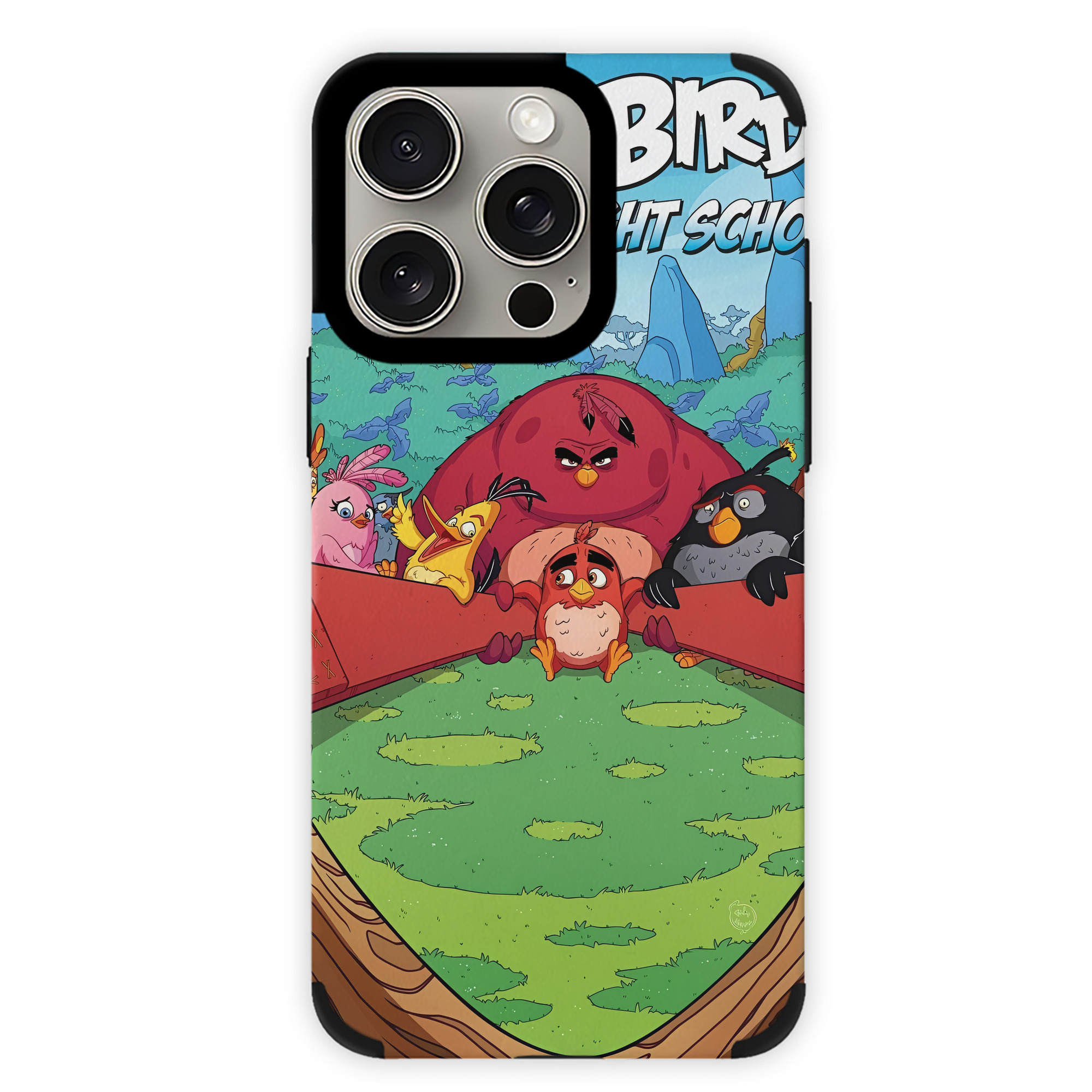 （画像用） Angry Birds アングリーバード 【iPhone15ProMax対応】 PUレザー スマホケース 耐衝撃＆黄変防止