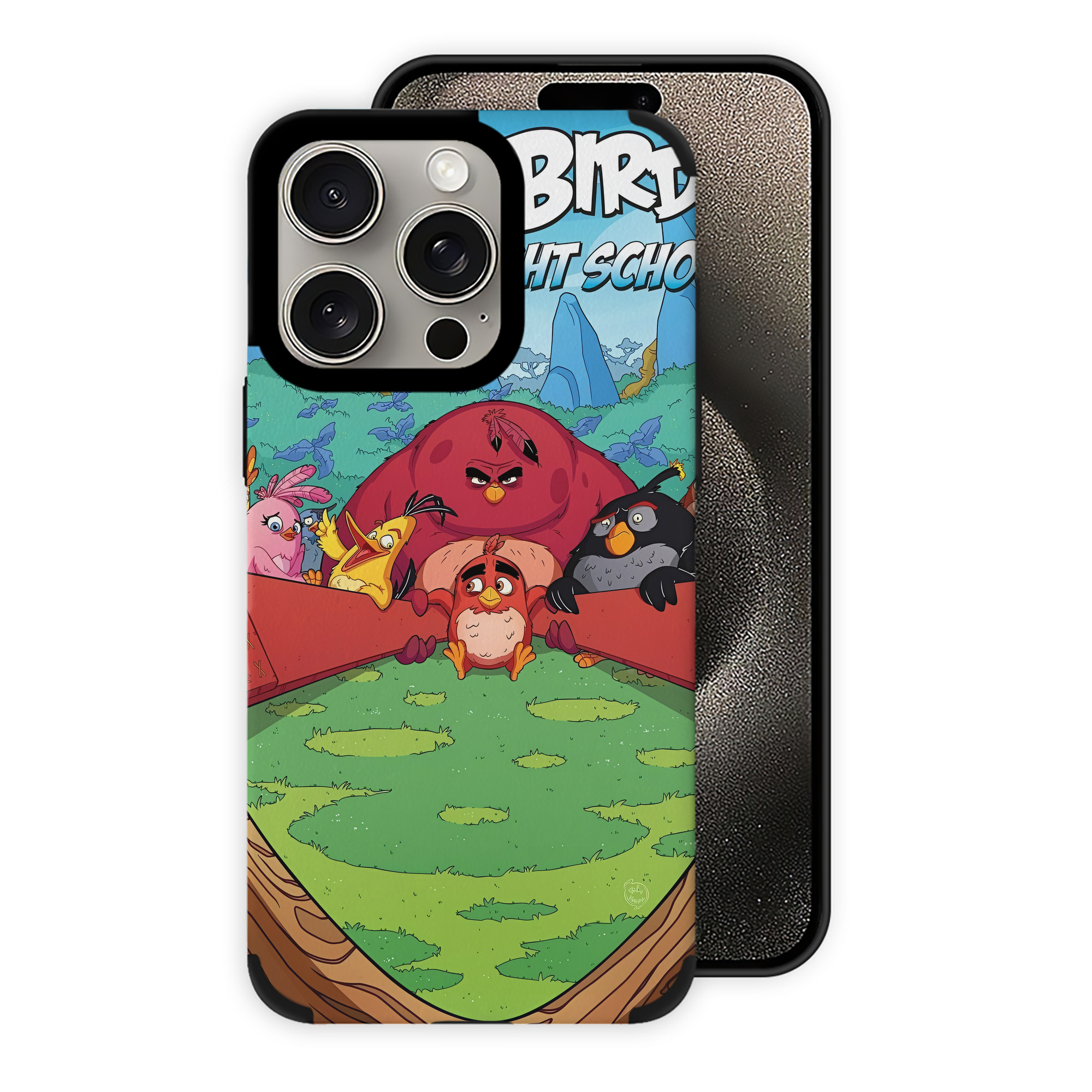 （画像用） Angry Birds アングリーバード 【iPhone15ProMax対応】 PUレザー スマホケース 耐衝撃＆黄変防止