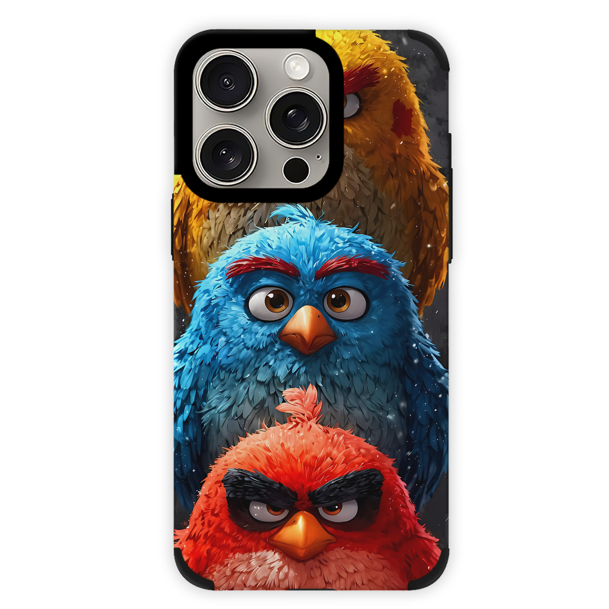 （画像用） Angry Birds アングリーバード 【iPhone15ProMax対応】 PUレザー スマホケース 耐衝撃＆黄変防止
