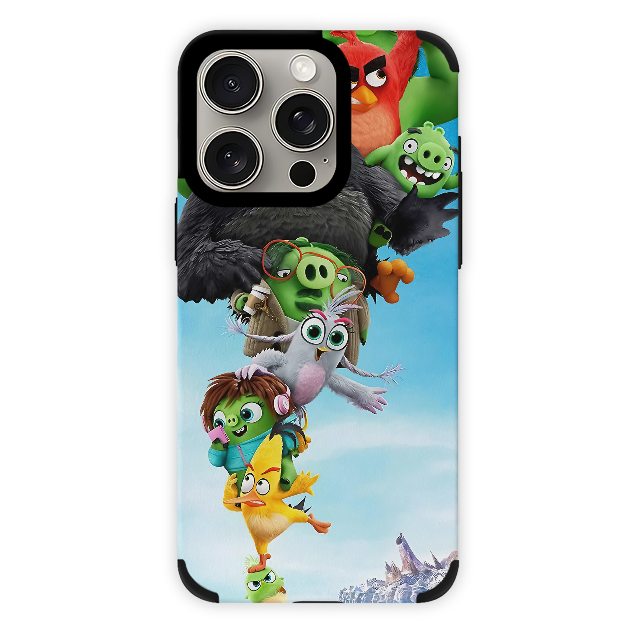 （画像用） Angry Birds アングリーバード 【iPhone15ProMax対応】 PUレザー スマホケース 耐衝撃＆黄変防止