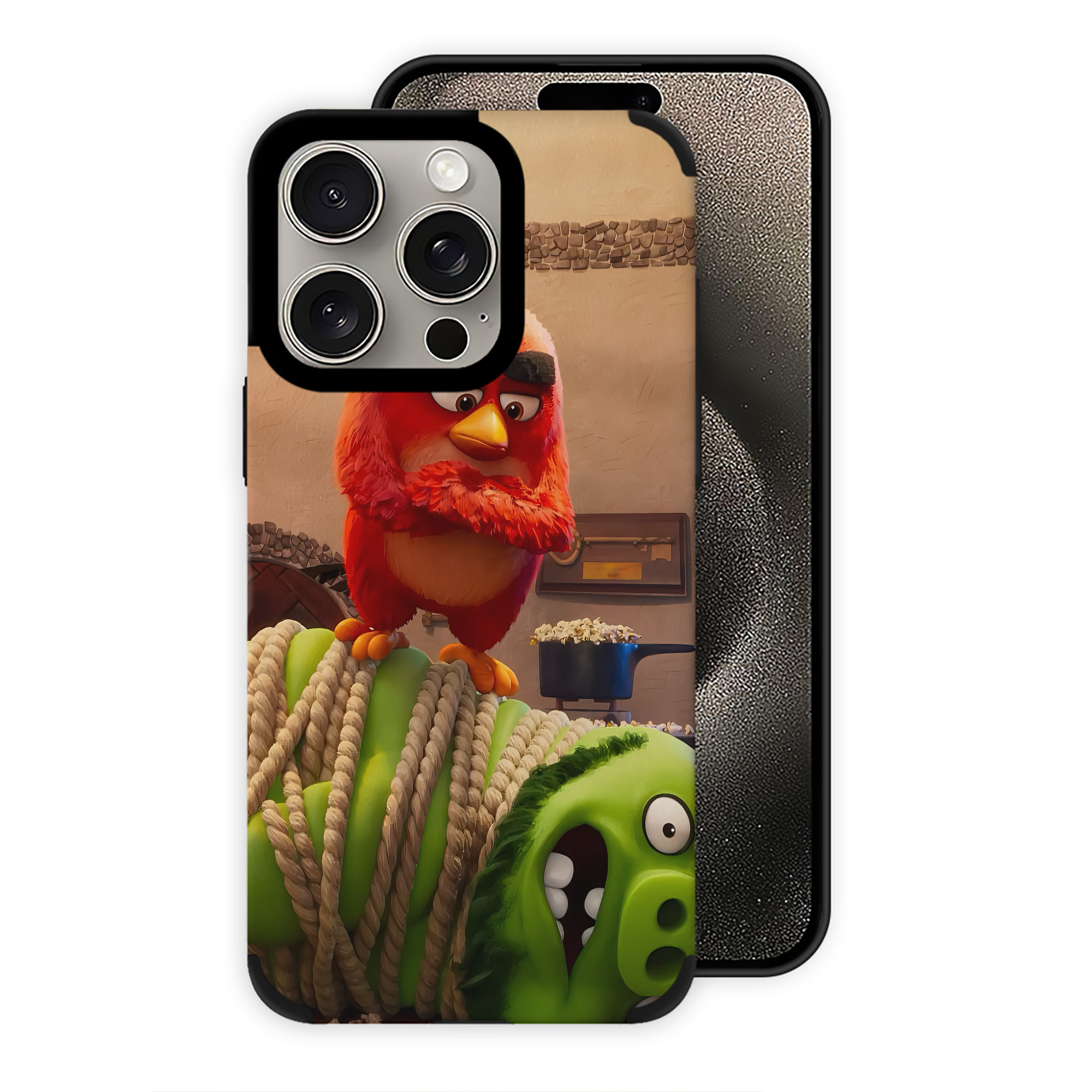 （画像用） Angry Birds アングリーバード 【iPhone15ProMax対応】 PUレザー スマホケース 耐衝撃＆黄変防止