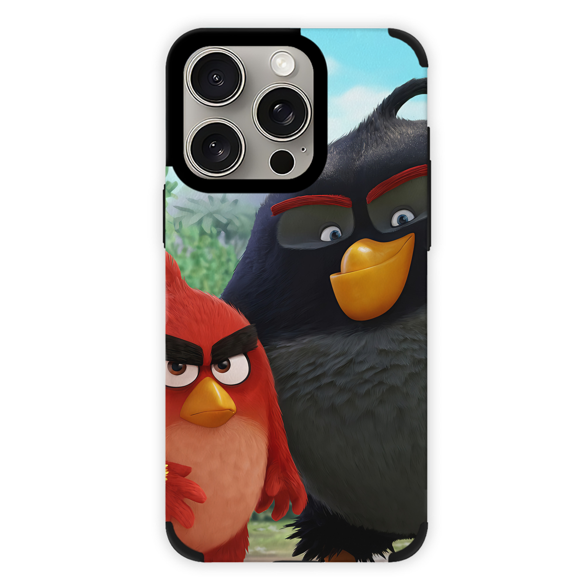 （画像用） Angry Birds アングリーバード 【iPhone15ProMax対応】 PUレザー スマホケース 耐衝撃＆黄変防止
