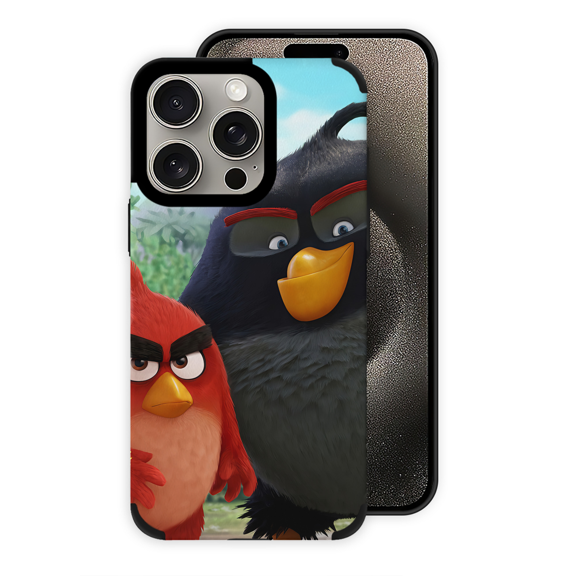 （画像用） Angry Birds アングリーバード 【iPhone15ProMax対応】 PUレザー スマホケース 耐衝撃＆黄変防止