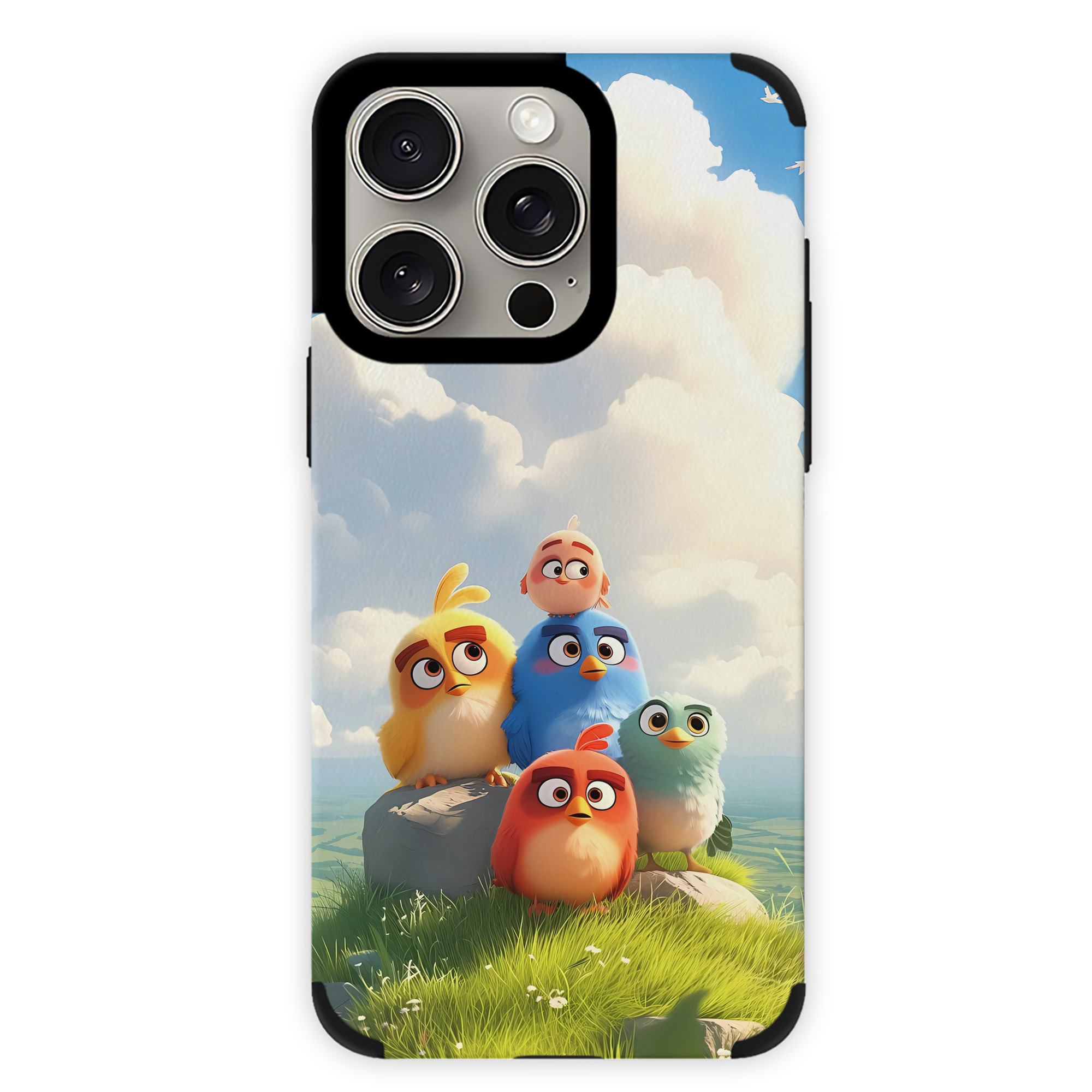 （画像用） Angry Birds アングリーバード 【iPhone15ProMax対応】 PUレザー スマホケース 耐衝撃＆黄変防止