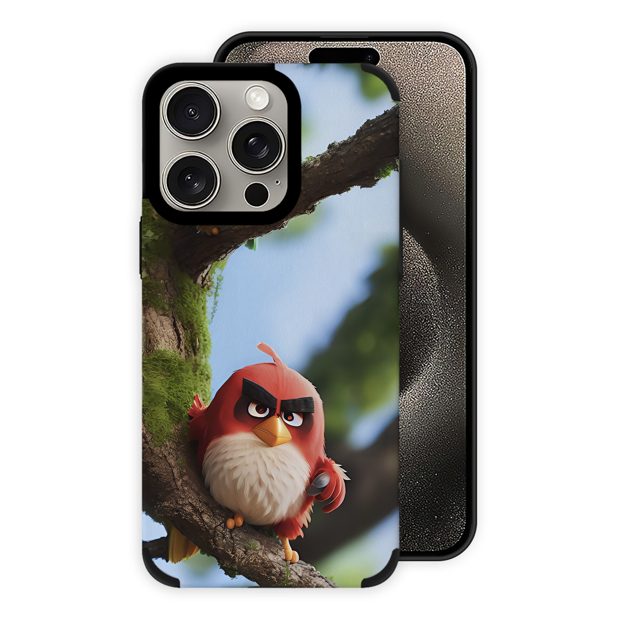 （画像用） Angry Birds アングリーバード 【iPhone15ProMax対応】 PUレザー スマホケース 耐衝撃＆黄変防止