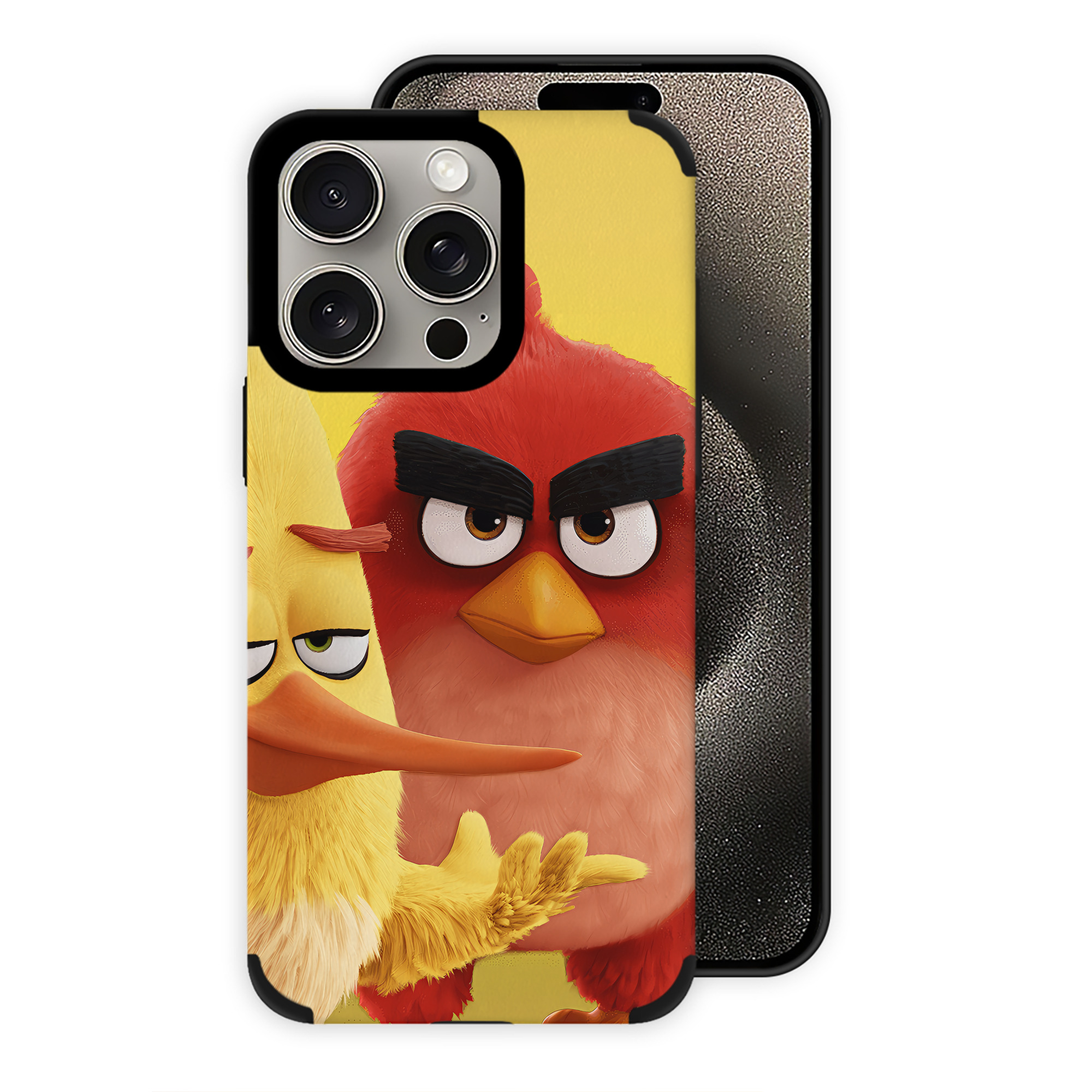 （画像用） Angry Birds アングリーバード 【iPhone15ProMax対応】 PUレザー スマホケース 耐衝撃＆黄変防止