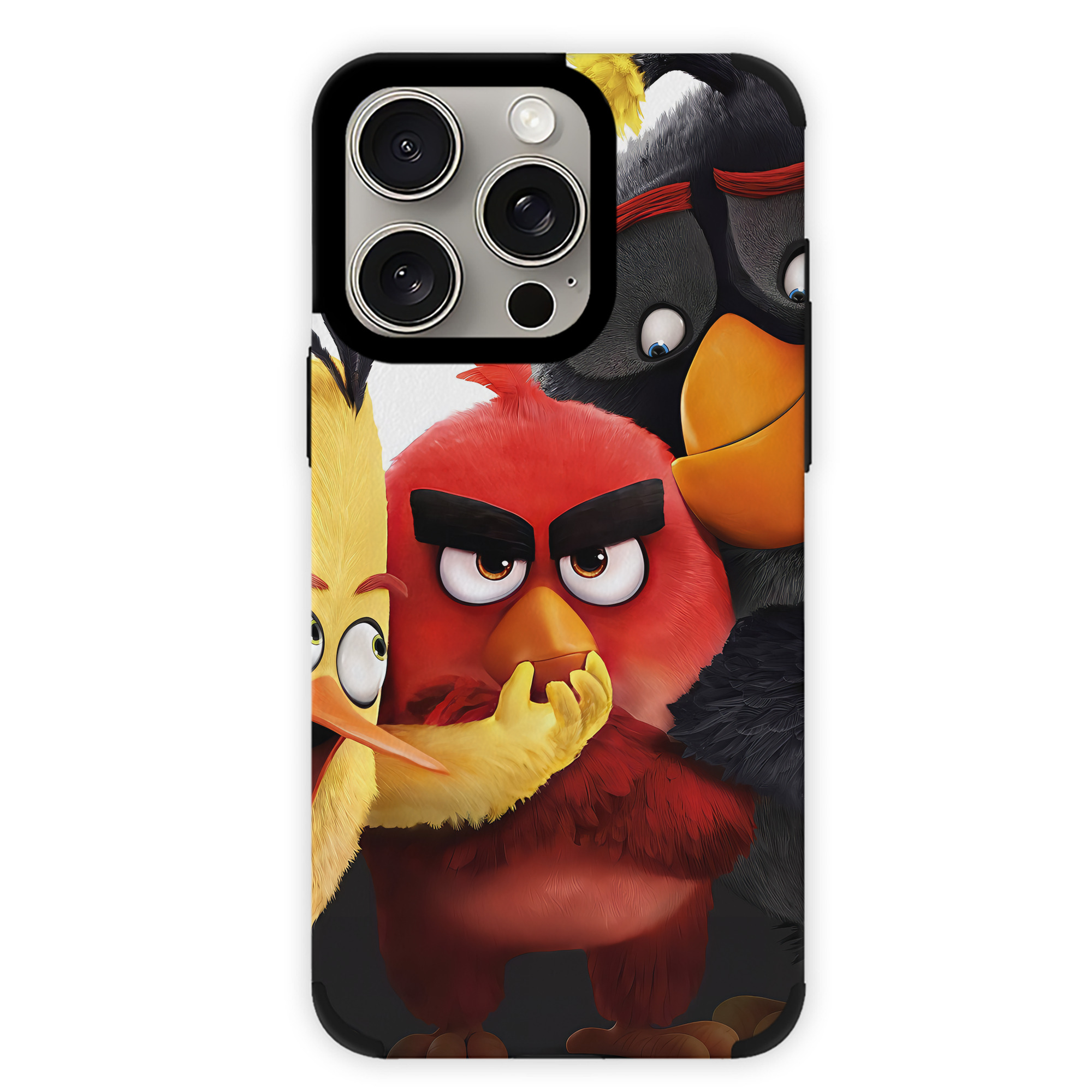（画像用） Angry Birds アングリーバード 【iPhone15ProMax対応】 PUレザー スマホケース 耐衝撃＆黄変防止