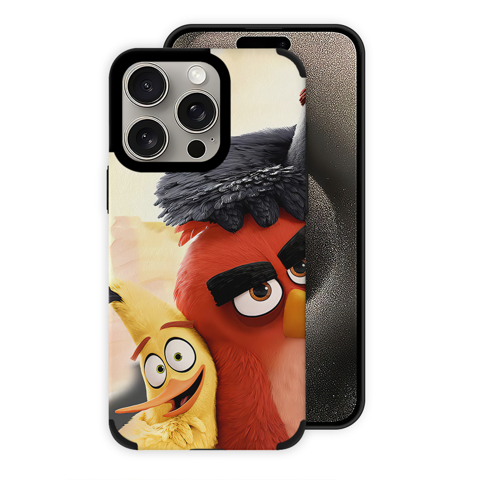 （画像用） Angry Birds アングリーバード 【iPhone15ProMax対応】 PUレザー スマホケース 耐衝撃＆黄変防止
