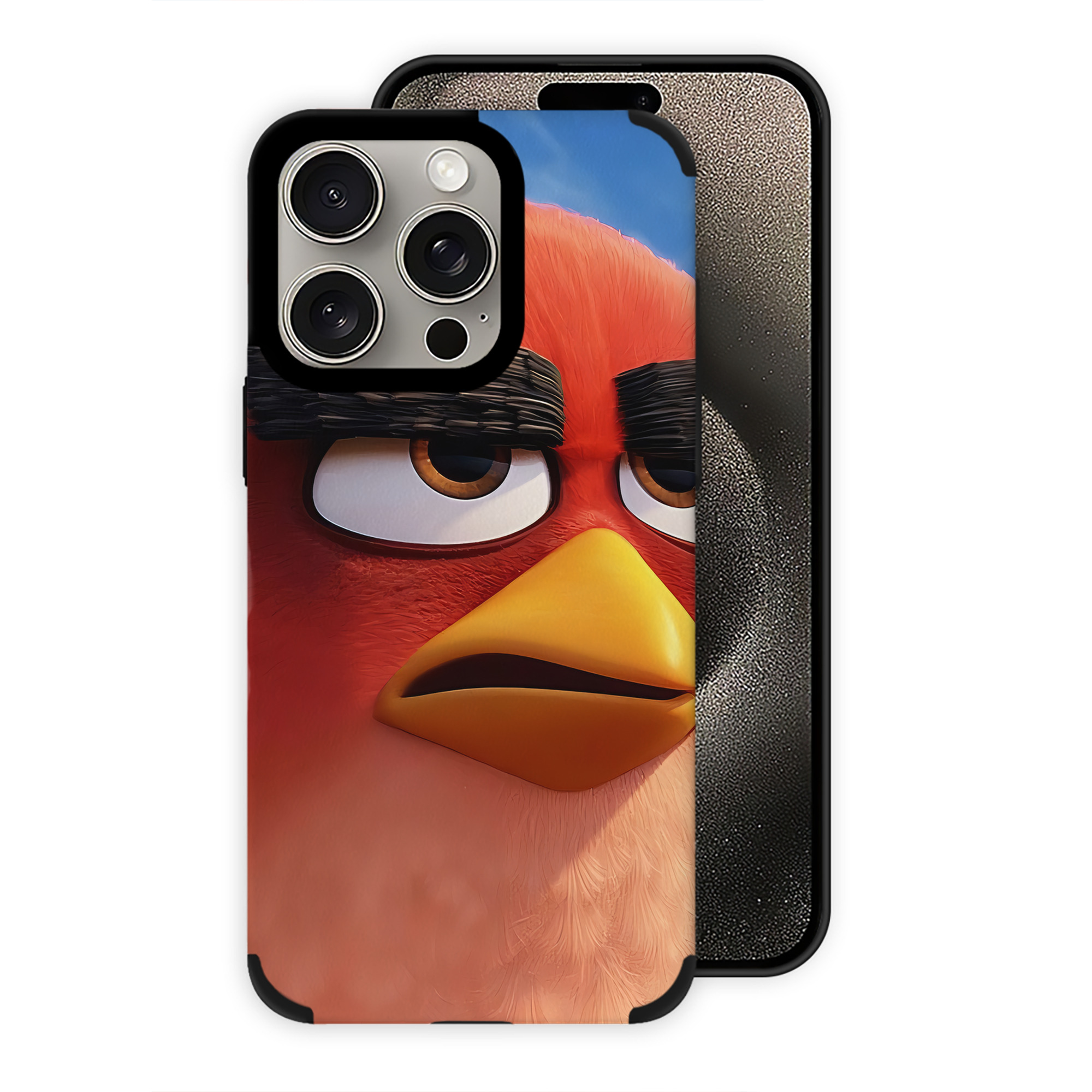 （画像用） Angry Birds アングリーバード 【iPhone15ProMax対応】 PUレザー スマホケース 耐衝撃＆黄変防止