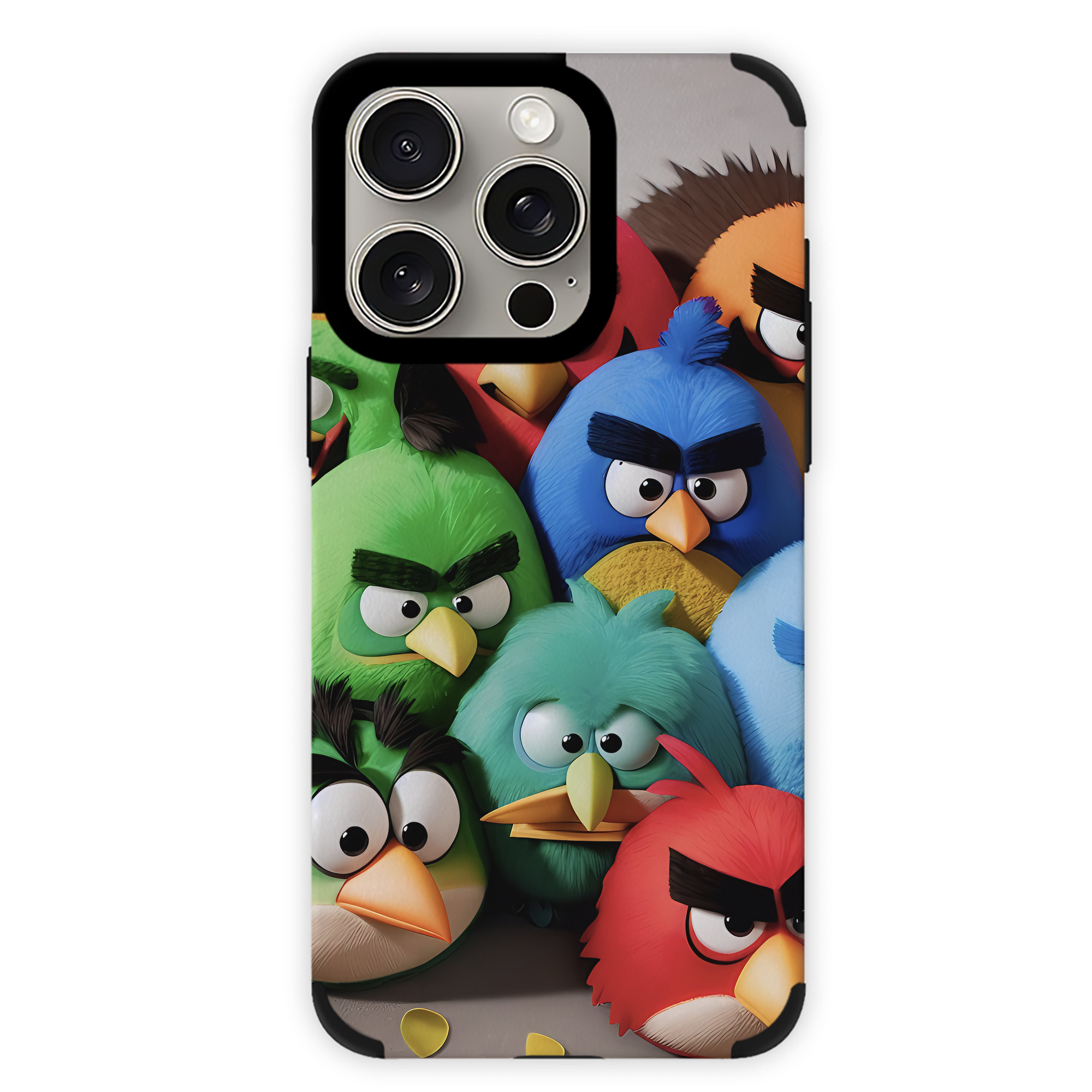 （画像用） Angry Birds アングリーバード 【iPhone15ProMax対応】 PUレザー スマホケース 耐衝撃＆黄変防止