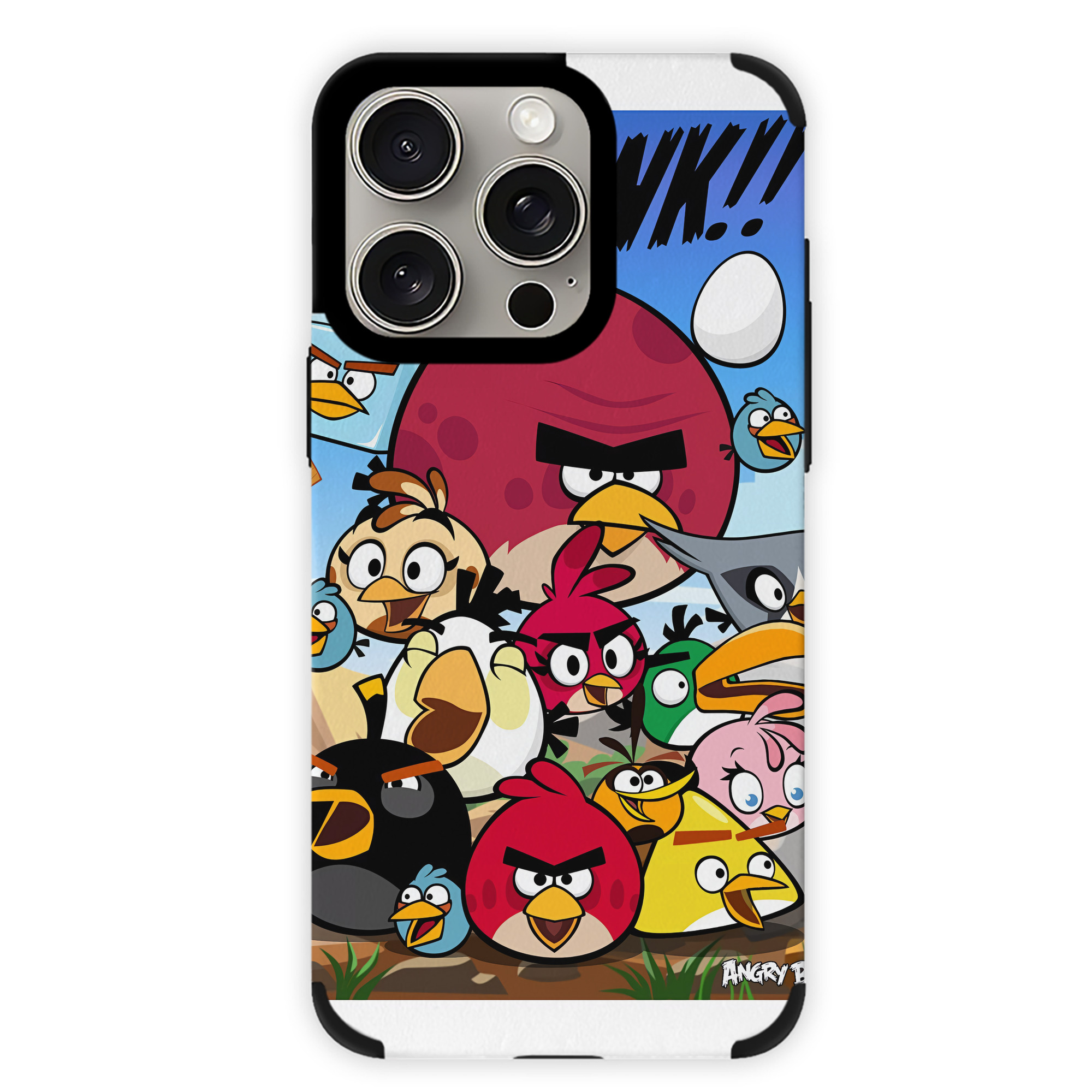 （画像用） Angry Birds アングリーバード 【iPhone15ProMax対応】 PUレザー スマホケース 耐衝撃＆黄変防止