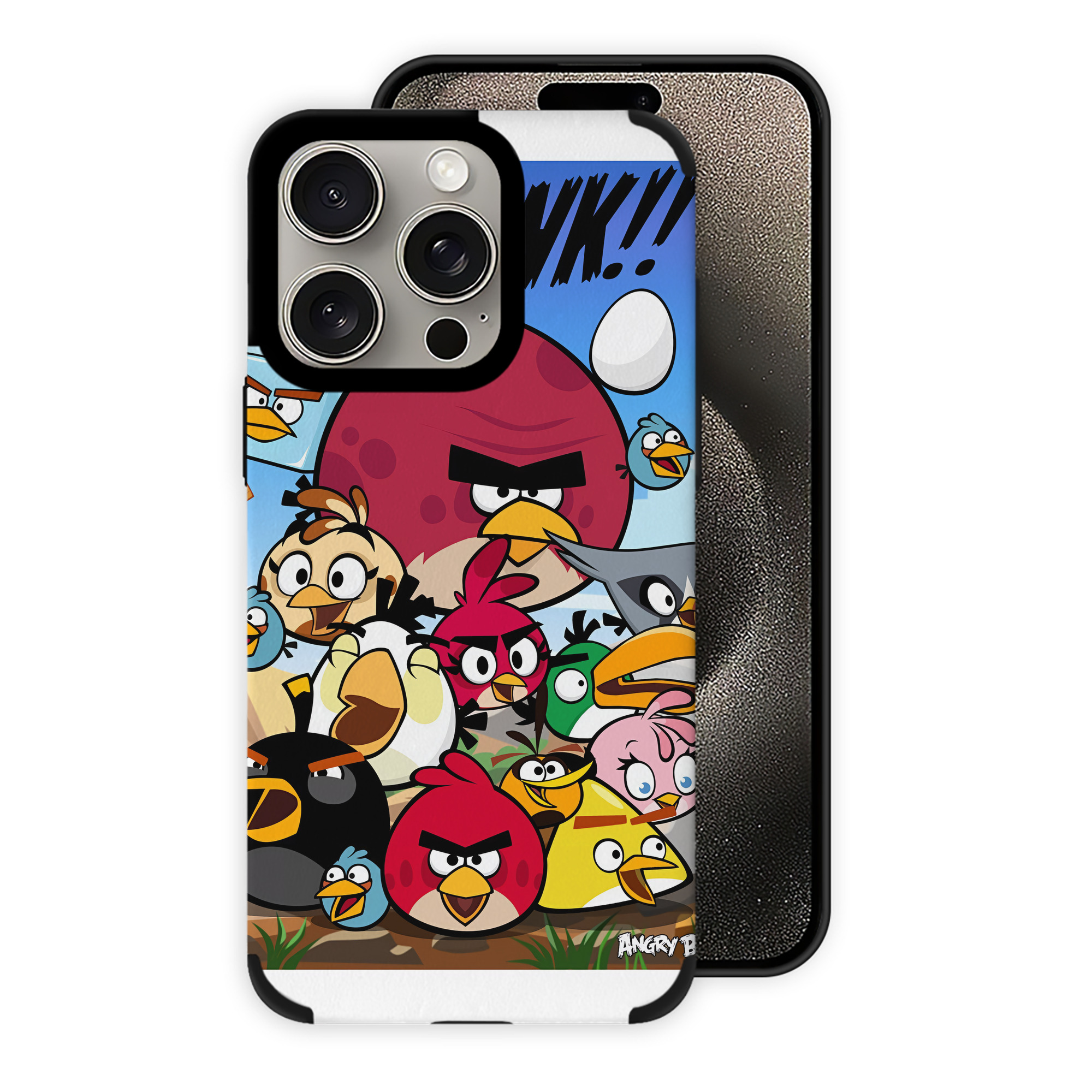 （画像用） Angry Birds アングリーバード 【iPhone15ProMax対応】 PUレザー スマホケース 耐衝撃＆黄変防止