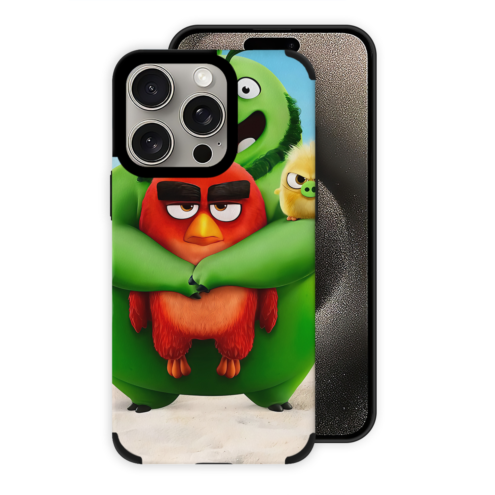 （画像用） Angry Birds アングリーバード 【iPhone15ProMax対応】 PUレザー スマホケース 耐衝撃＆黄変防止