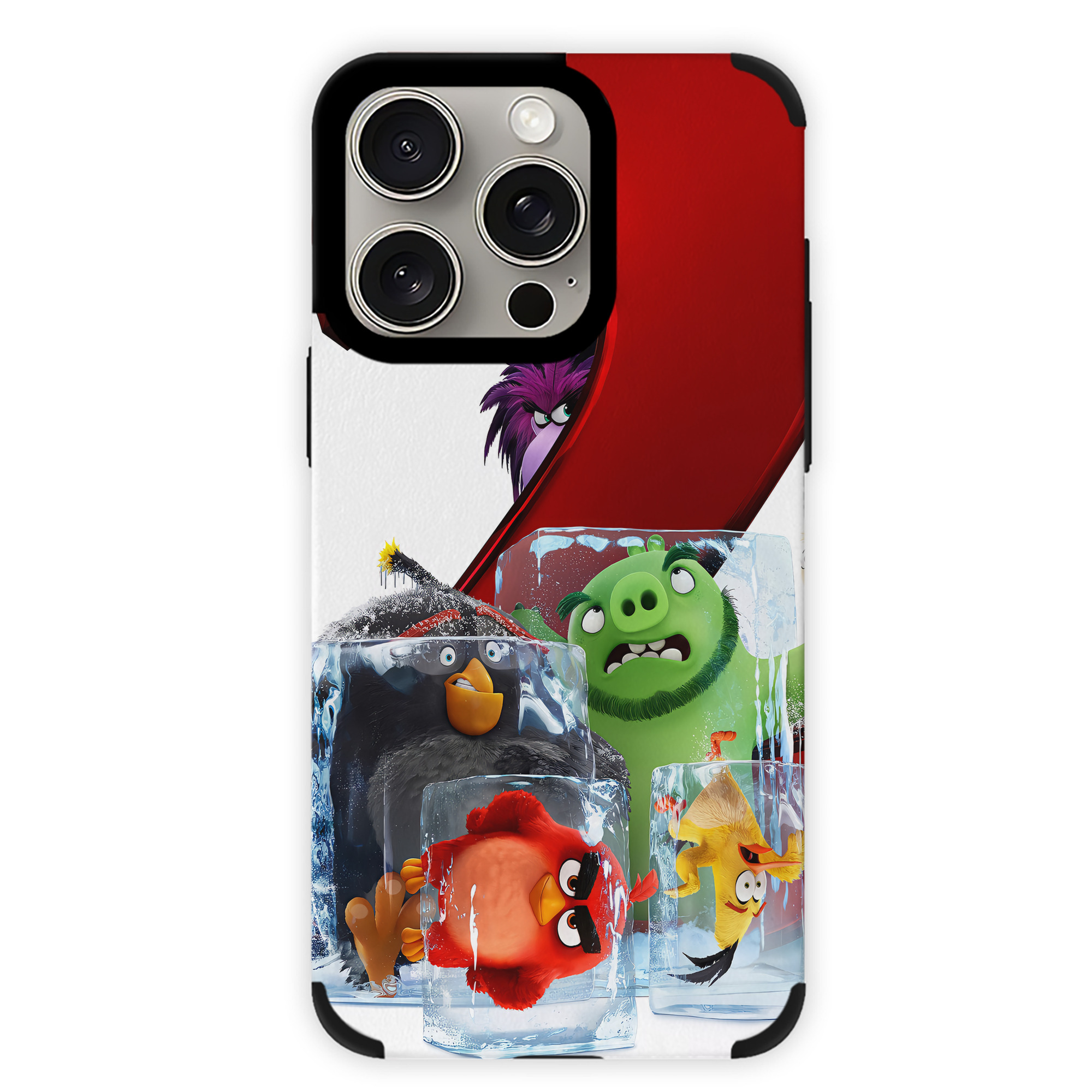 （画像用） Angry Birds アングリーバード 【iPhone15ProMax対応】 PUレザー スマホケース 耐衝撃＆黄変防止
