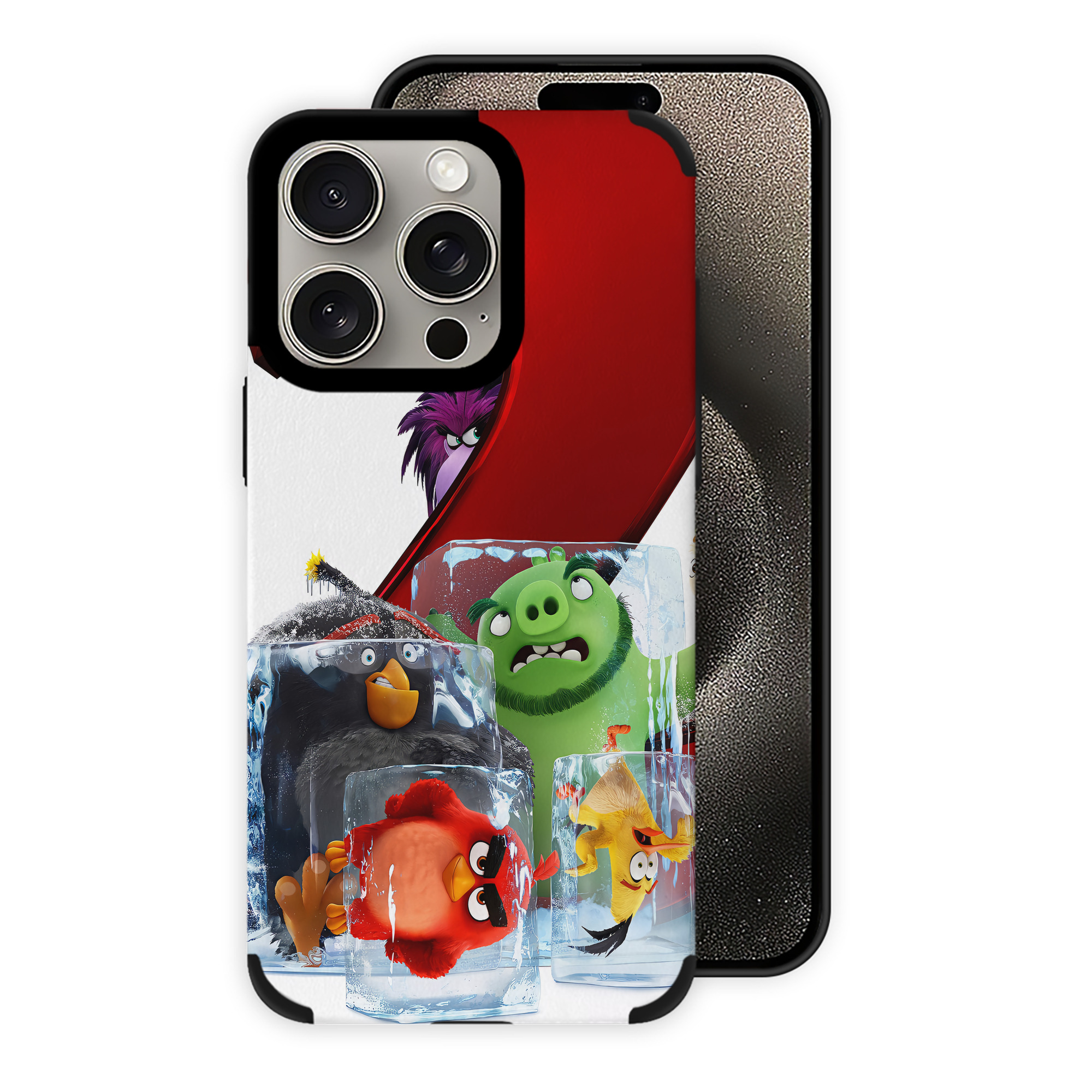 （画像用） Angry Birds アングリーバード 【iPhone15ProMax対応】 PUレザー スマホケース 耐衝撃＆黄変防止