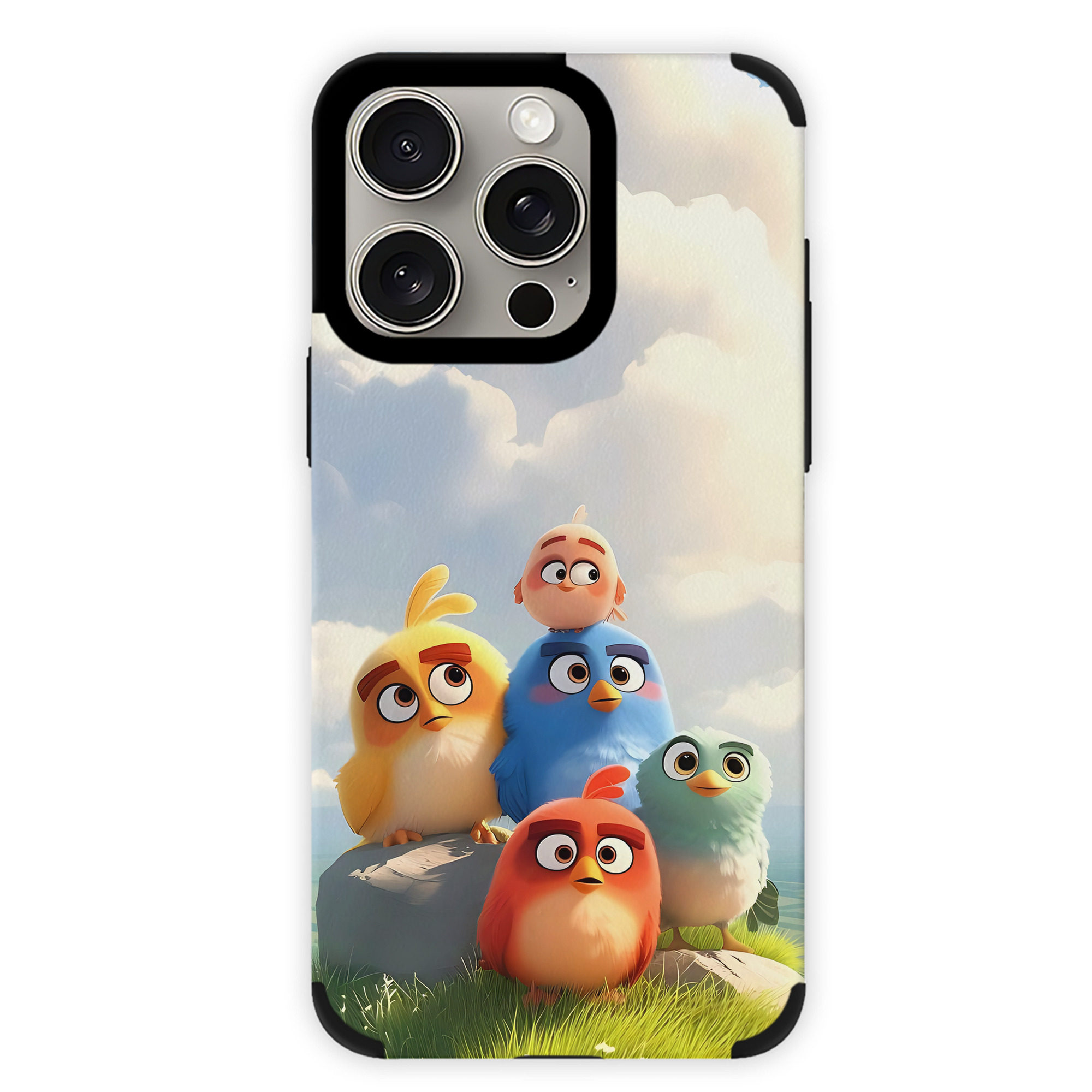 （画像用） Angry Birds アングリーバード 【iPhone15ProMax対応】 PUレザー スマホケース 耐衝撃＆黄変防止