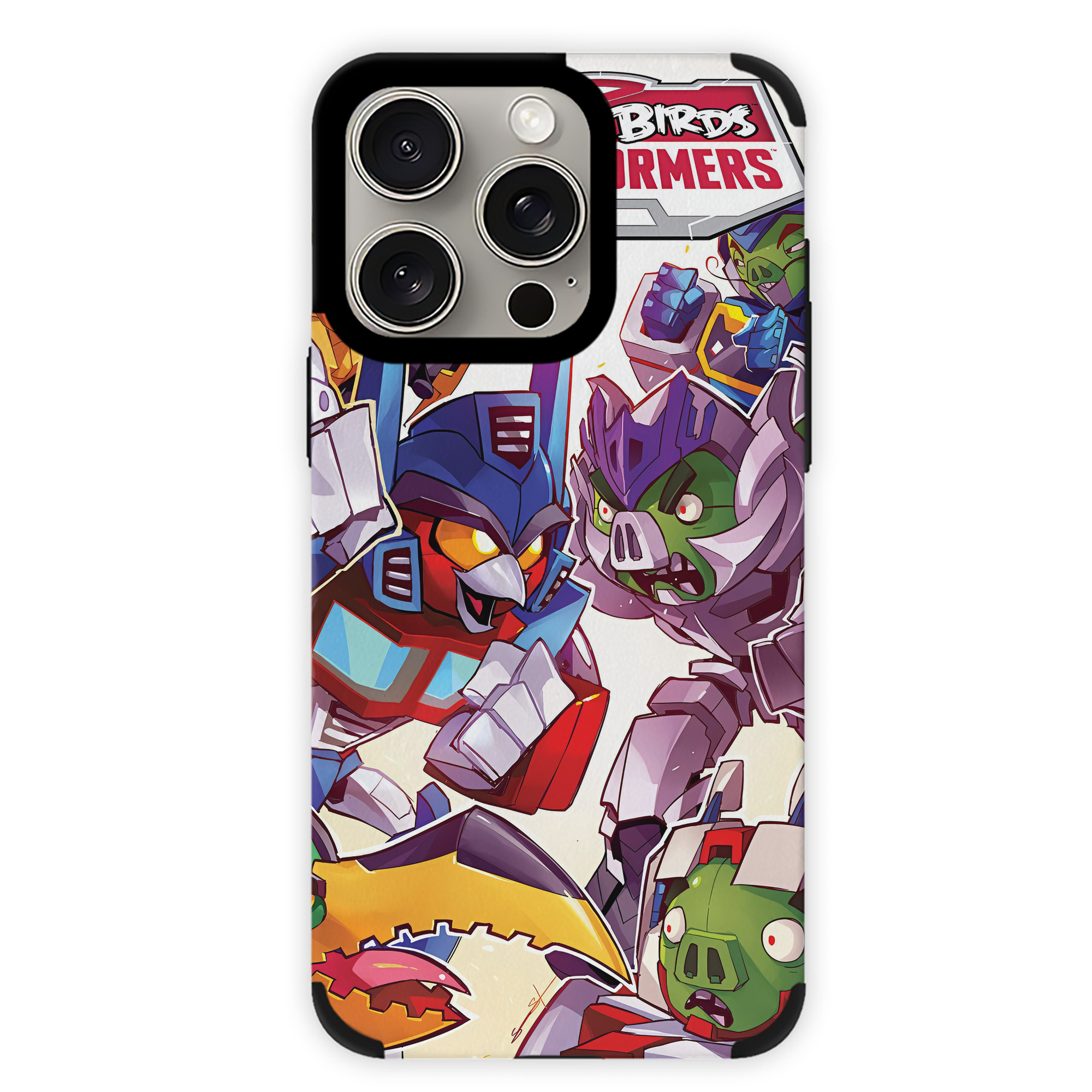 （画像用） Angry Birds アングリーバード 【iPhone15ProMax対応】 PUレザー スマホケース 耐衝撃＆黄変防止