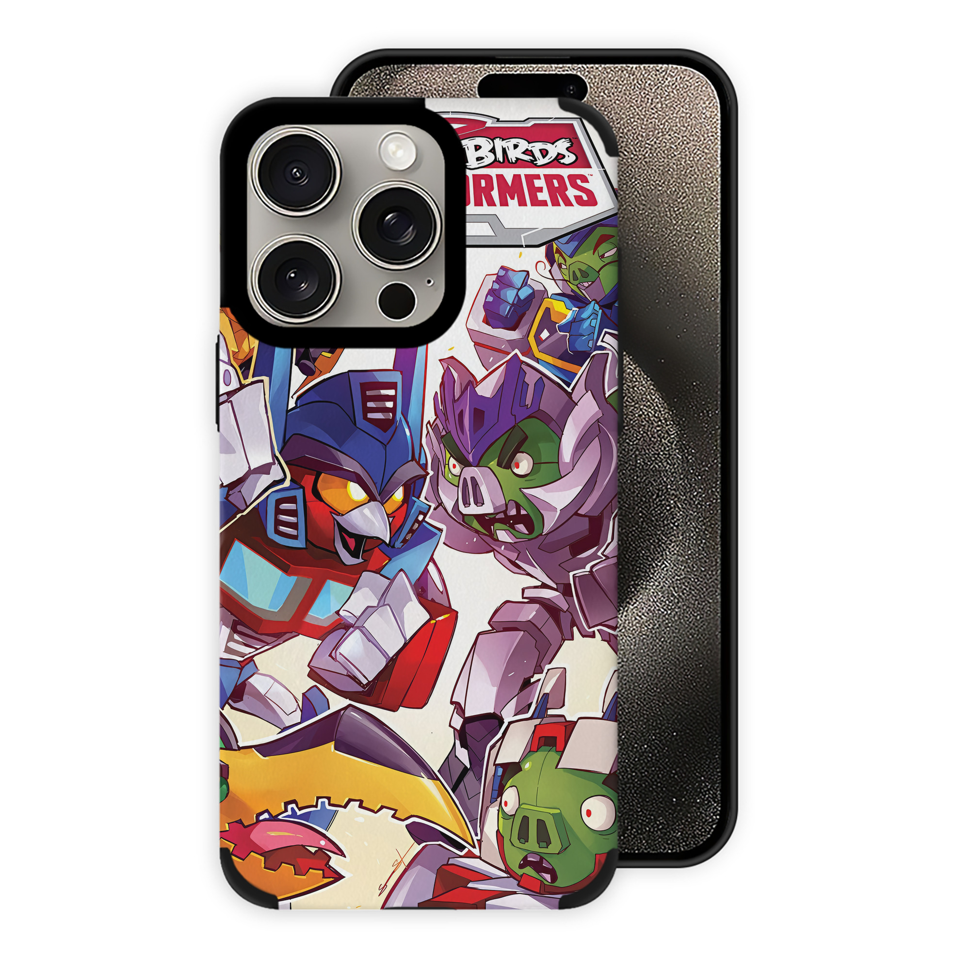 （画像用） Angry Birds アングリーバード 【iPhone15ProMax対応】 PUレザー スマホケース 耐衝撃＆黄変防止