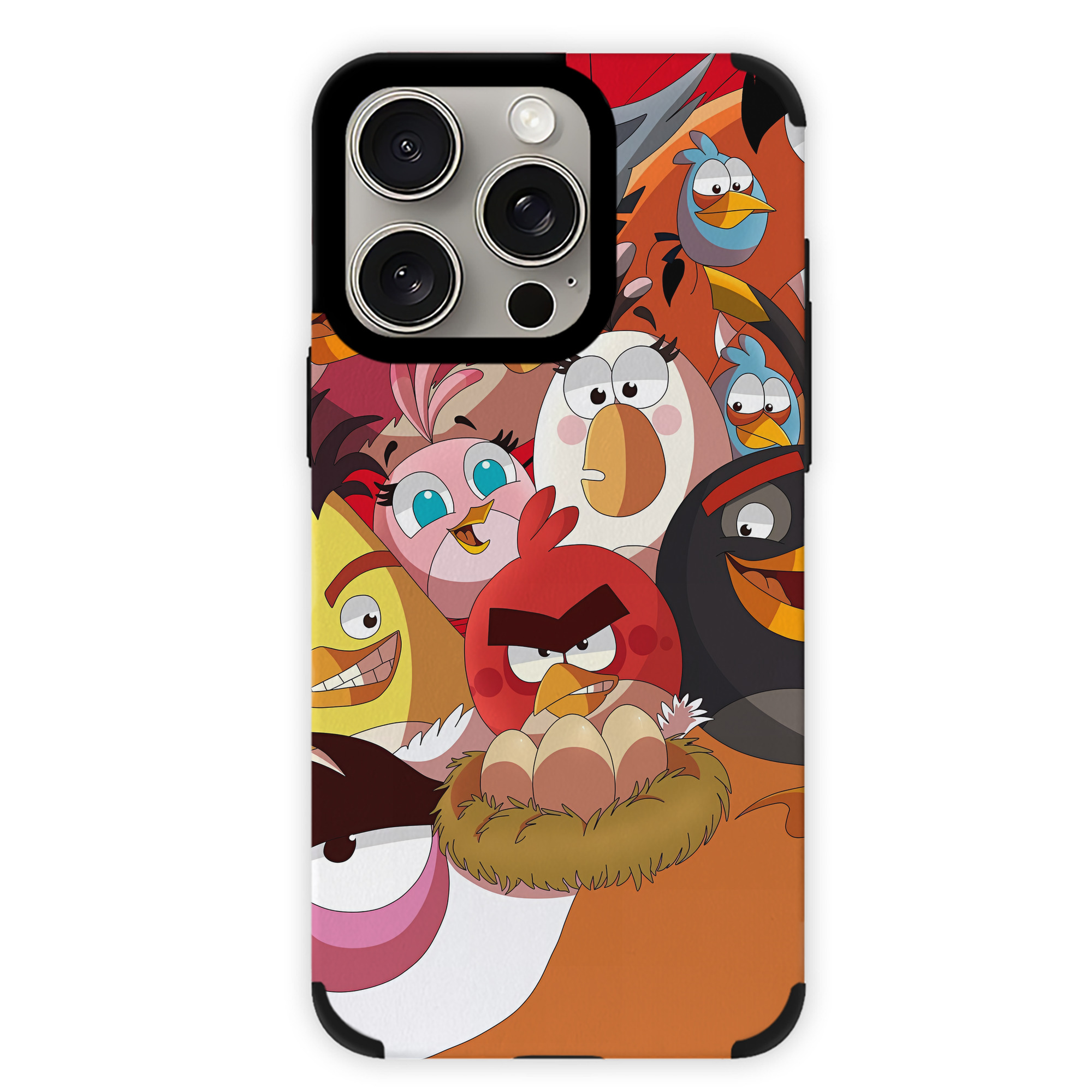 （画像用） Angry Birds アングリーバード 【iPhone15ProMax対応】 PUレザー スマホケース 耐衝撃＆黄変防止