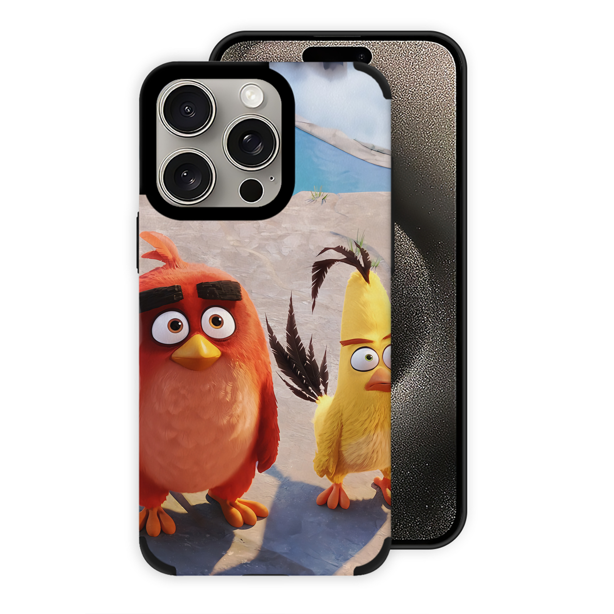 （画像用） Angry Birds アングリーバード 【iPhone15ProMax対応】 PUレザー スマホケース 耐衝撃＆黄変防止