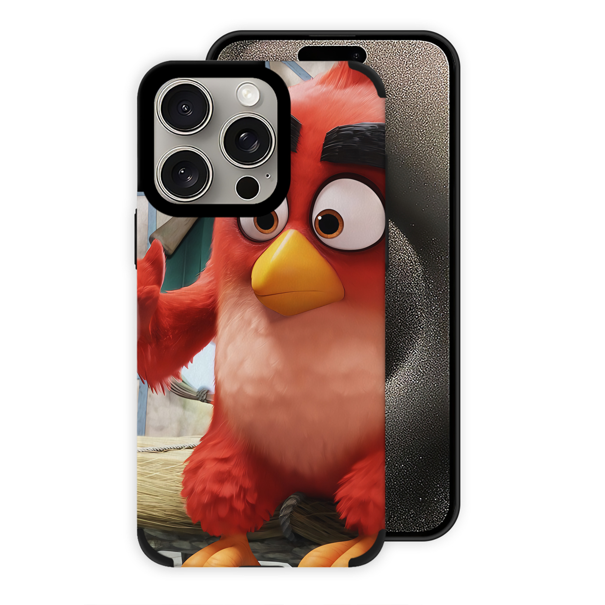 （画像用） Angry Birds アングリーバード 【iPhone15ProMax対応】 PUレザー スマホケース 耐衝撃＆黄変防止