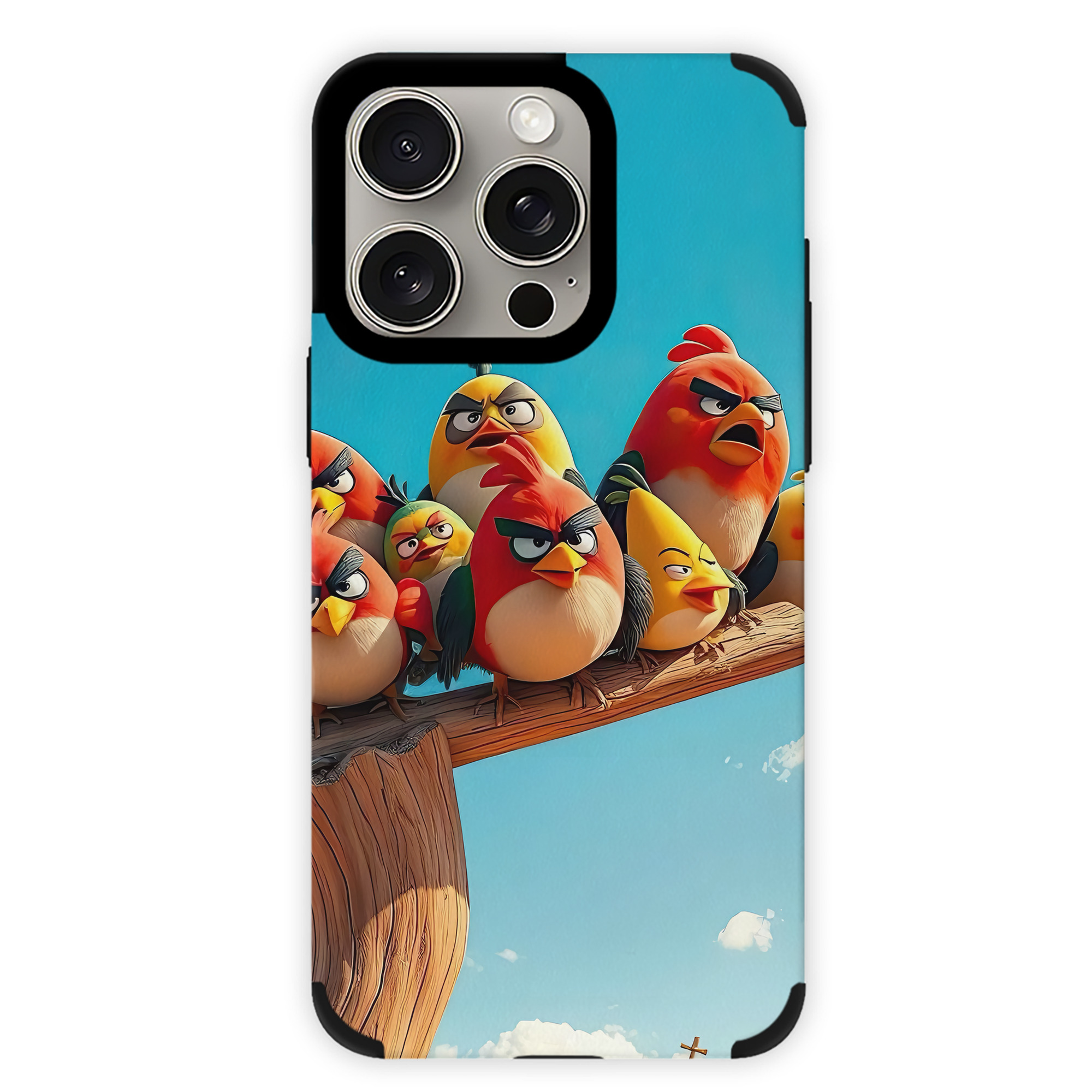 （画像用） Angry Birds アングリーバード 【iPhone15ProMax対応】 PUレザー スマホケース 耐衝撃＆黄変防止