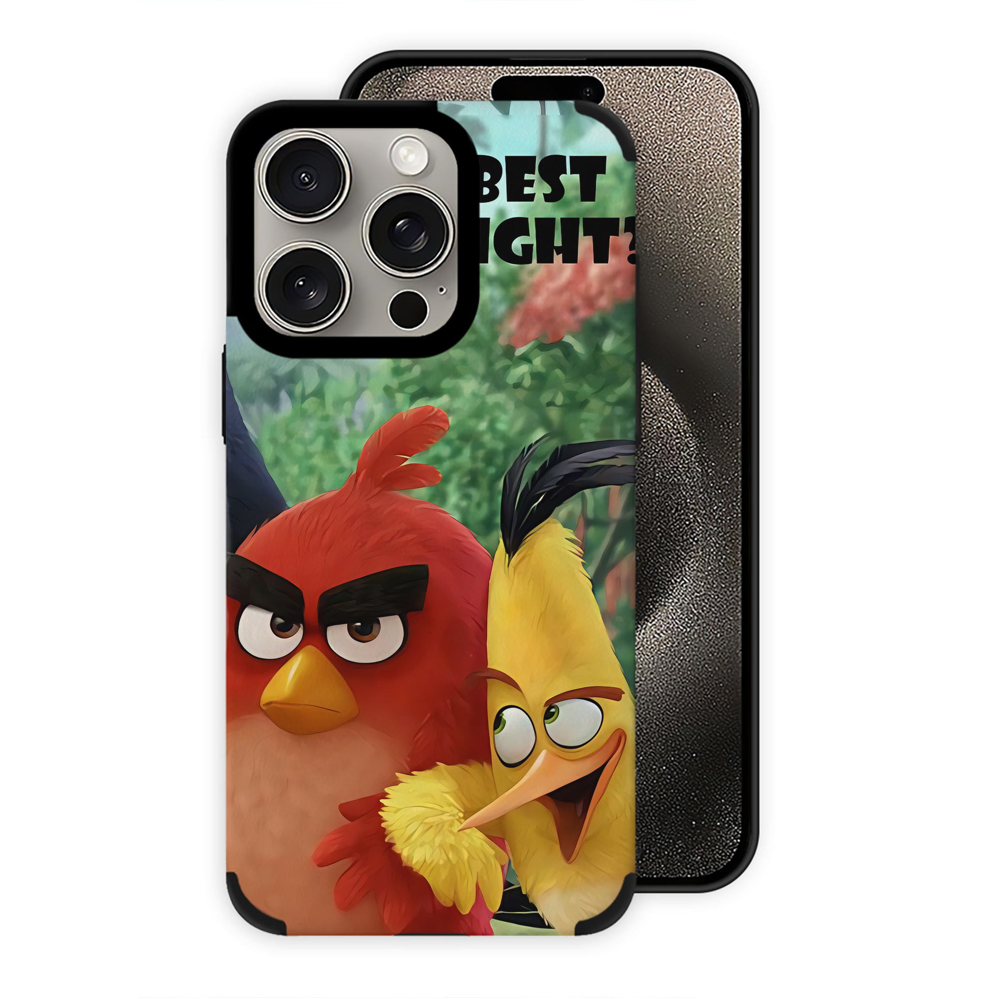 （画像用） Angry Birds アングリーバード 【iPhone15ProMax対応】 PUレザー スマホケース 耐衝撃＆黄変防止