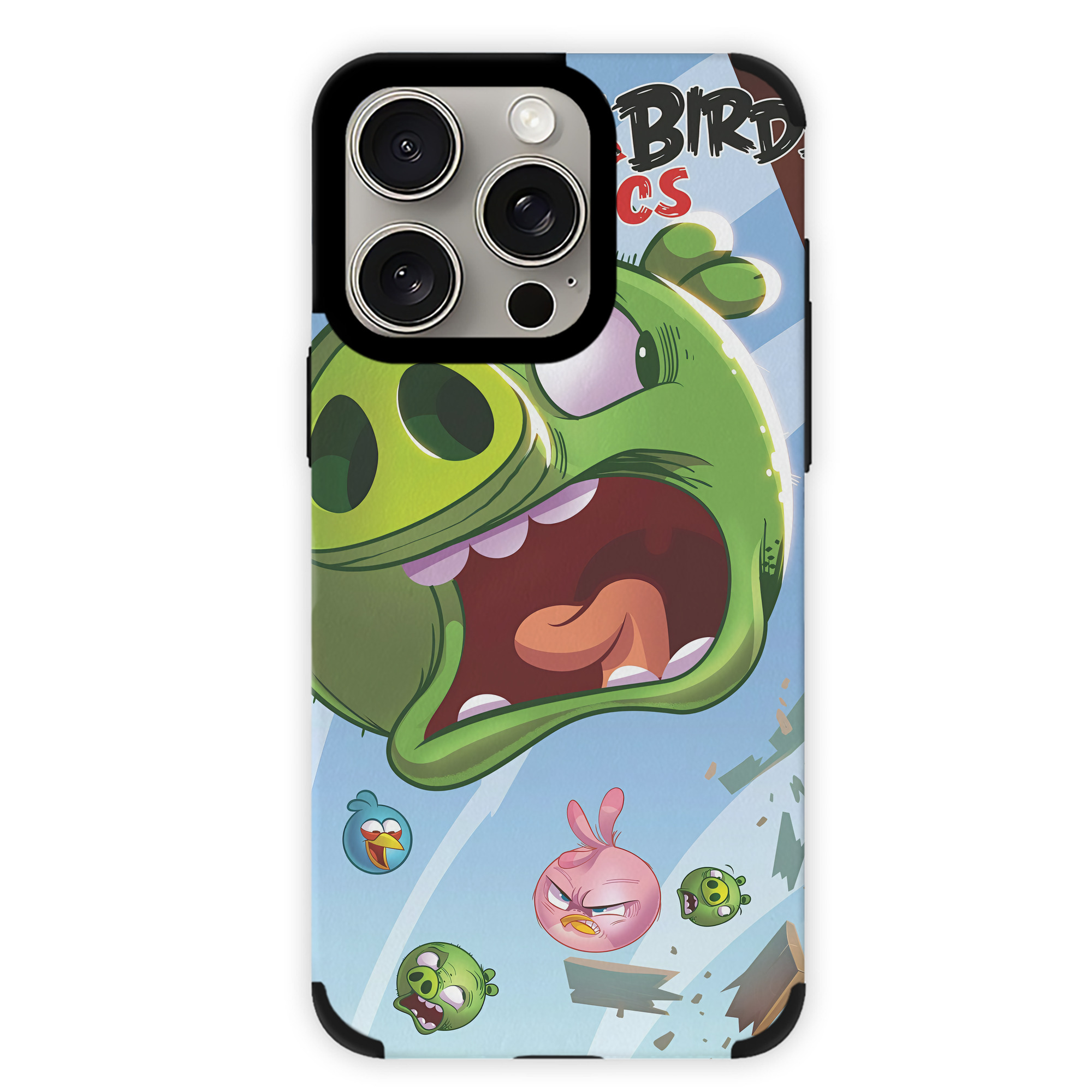 （画像用） Angry Birds アングリーバード 【iPhone15ProMax対応】 PUレザー スマホケース 耐衝撃＆黄変防止