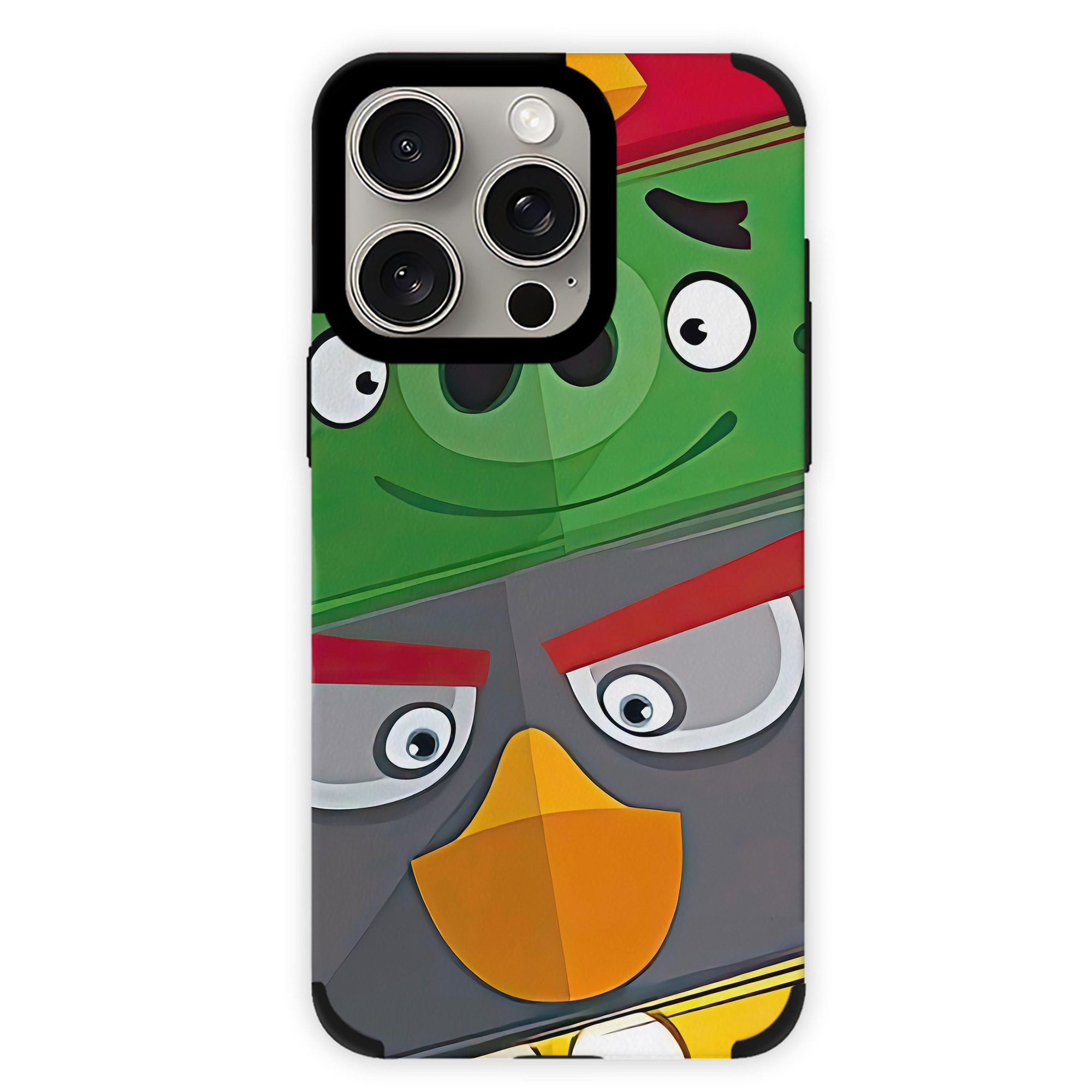 （画像用） Angry Birds アングリーバード 【iPhone15ProMax対応】 PUレザー スマホケース 耐衝撃＆黄変防止