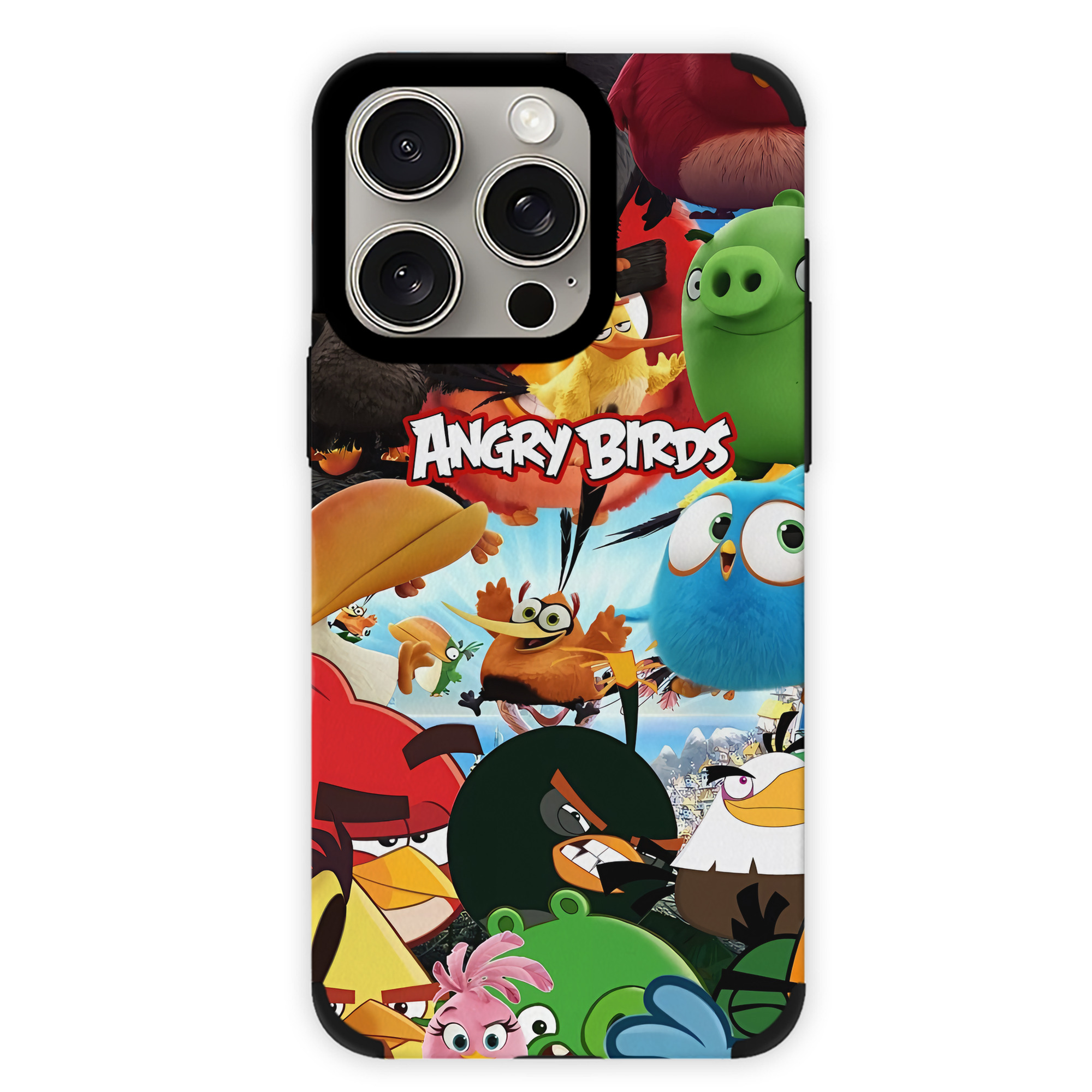 （画像用） Angry Birds アングリーバード 【iPhone15ProMax対応】 PUレザー スマホケース 耐衝撃＆黄変防止