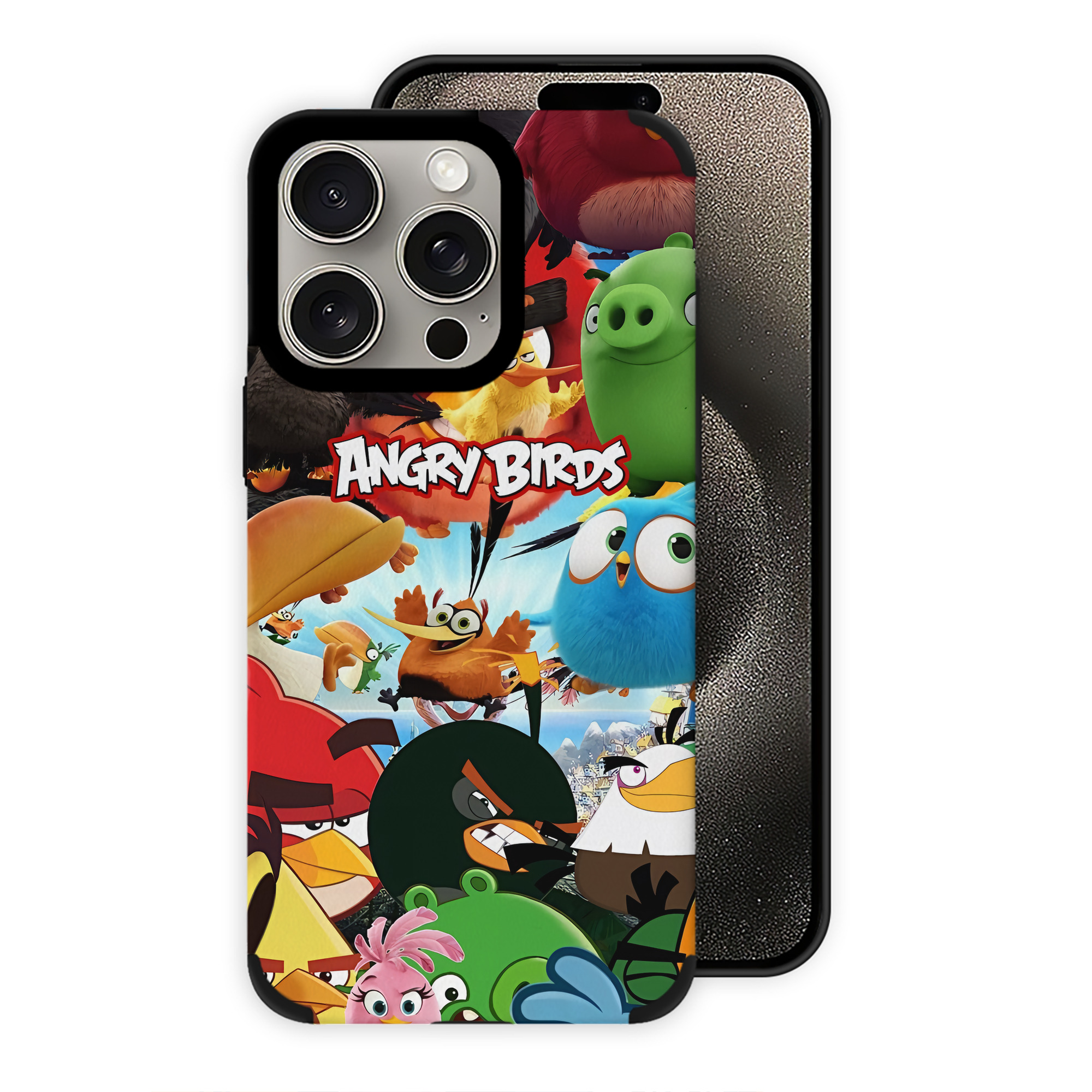 （画像用） Angry Birds アングリーバード 【iPhone15ProMax対応】 PUレザー スマホケース 耐衝撃＆黄変防止