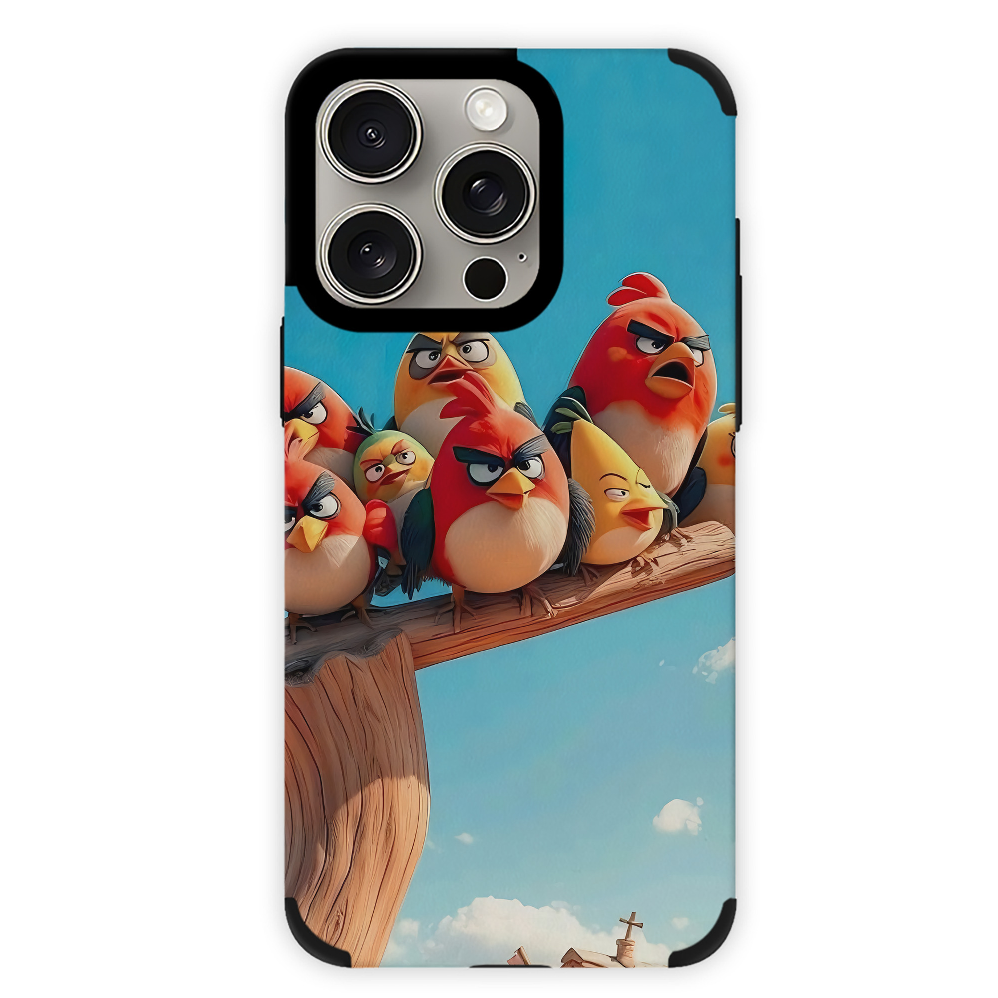 （画像用） Angry Birds アングリーバード 【iPhone15ProMax対応】 PUレザー スマホケース 耐衝撃＆黄変防止