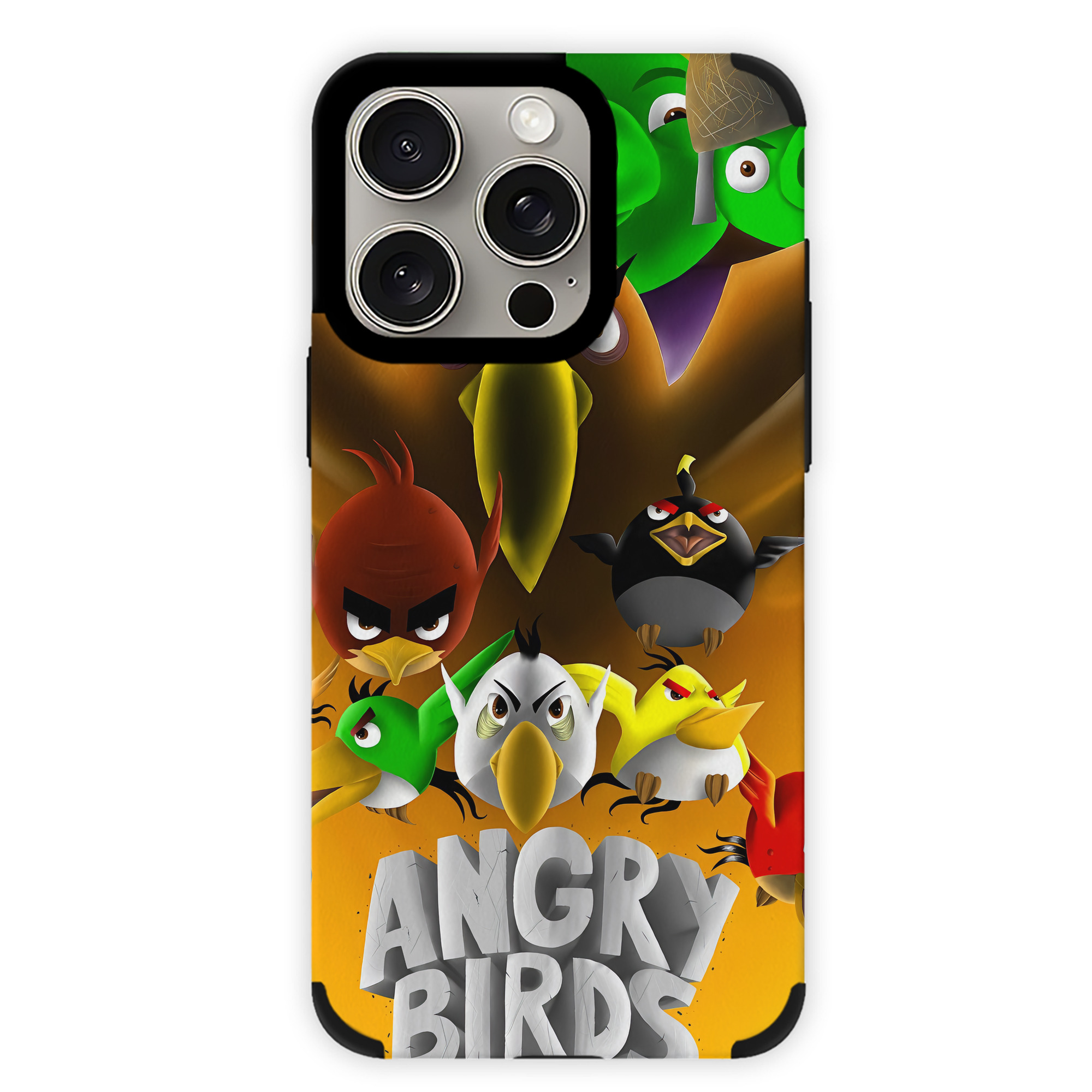 （画像用） Angry Birds アングリーバード 【iPhone15ProMax対応】 PUレザー スマホケース 耐衝撃＆黄変防止
