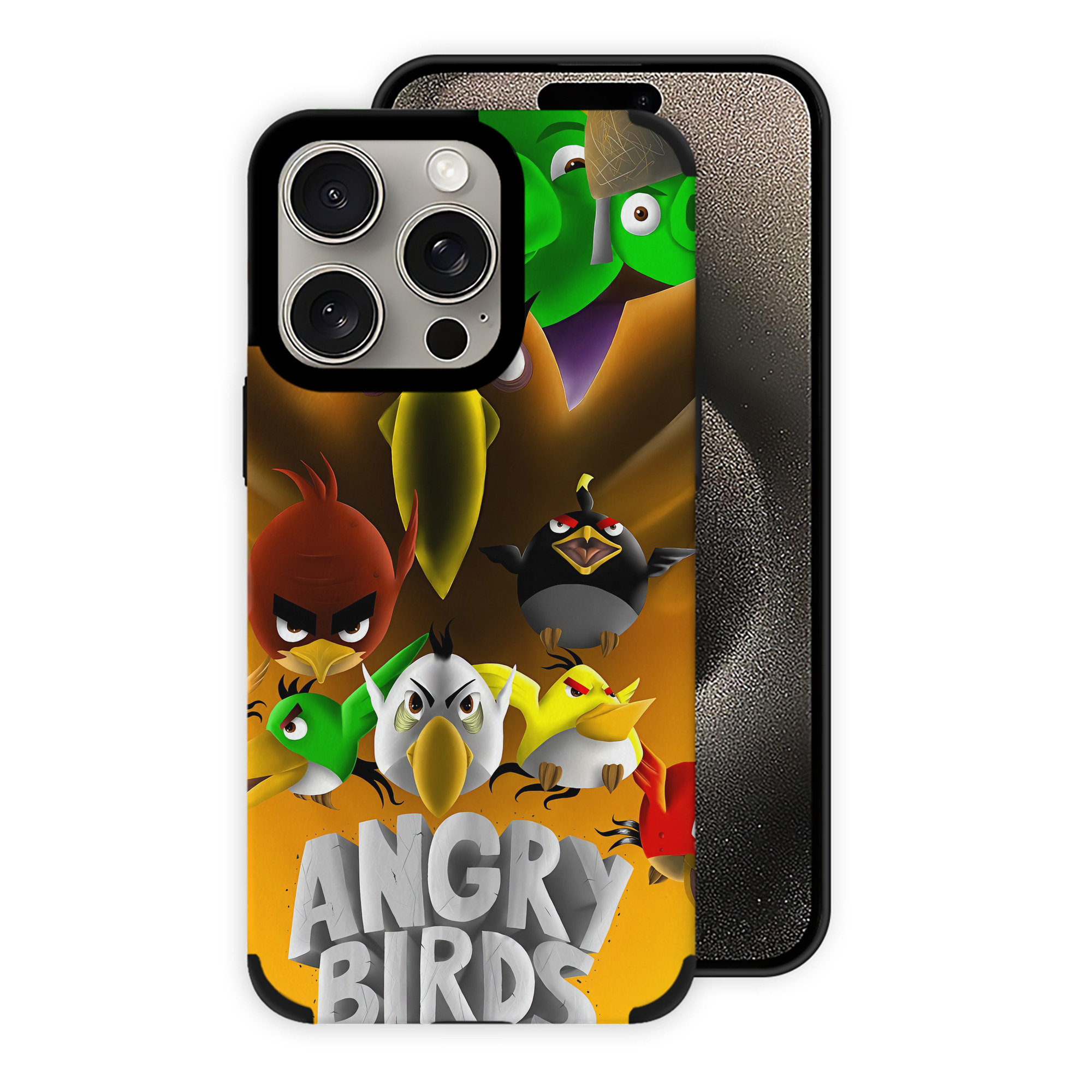 （画像用） Angry Birds アングリーバード 【iPhone15ProMax対応】 PUレザー スマホケース 耐衝撃＆黄変防止
