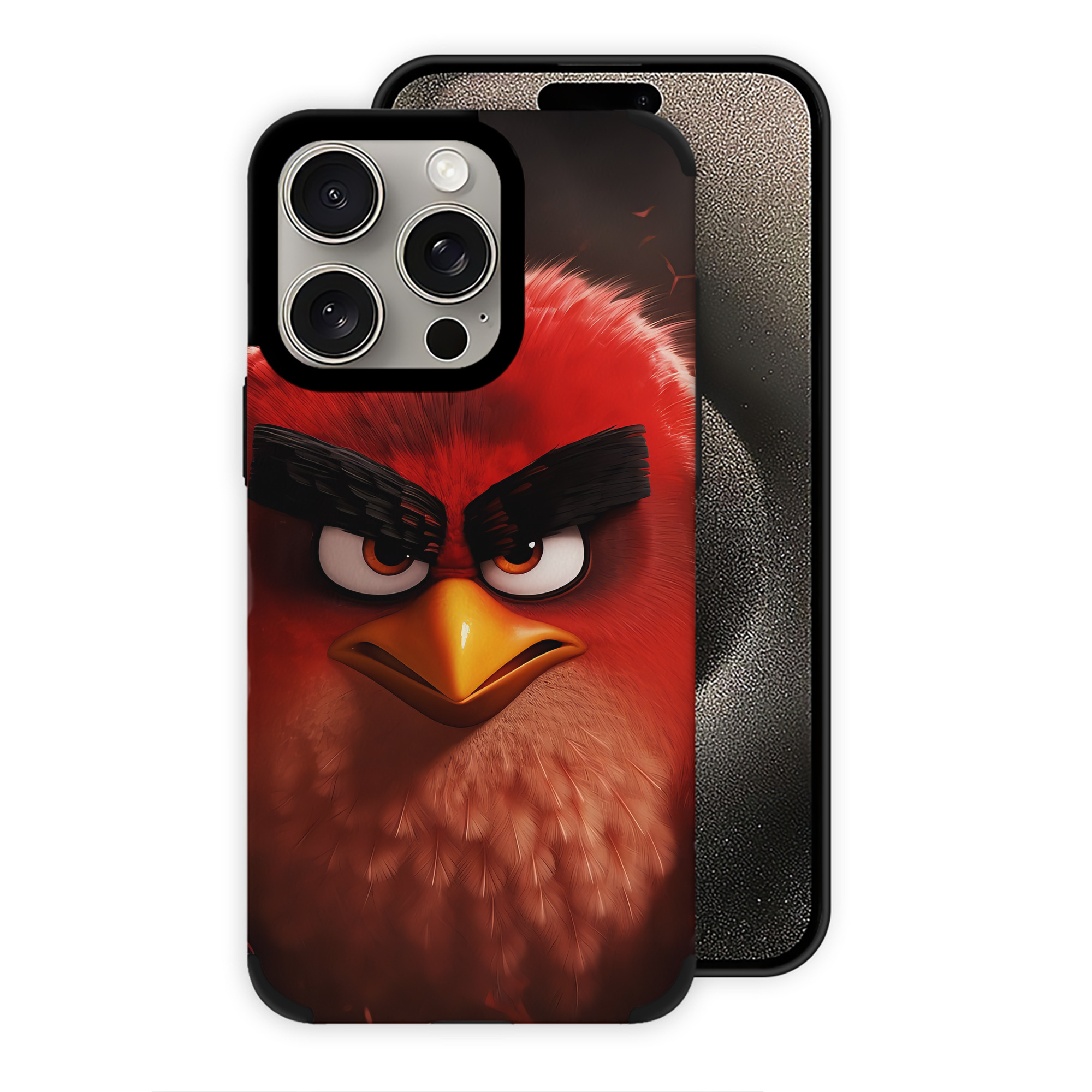 （画像用） Angry Birds アングリーバード 【iPhone15ProMax対応】 PUレザー スマホケース 耐衝撃＆黄変防止