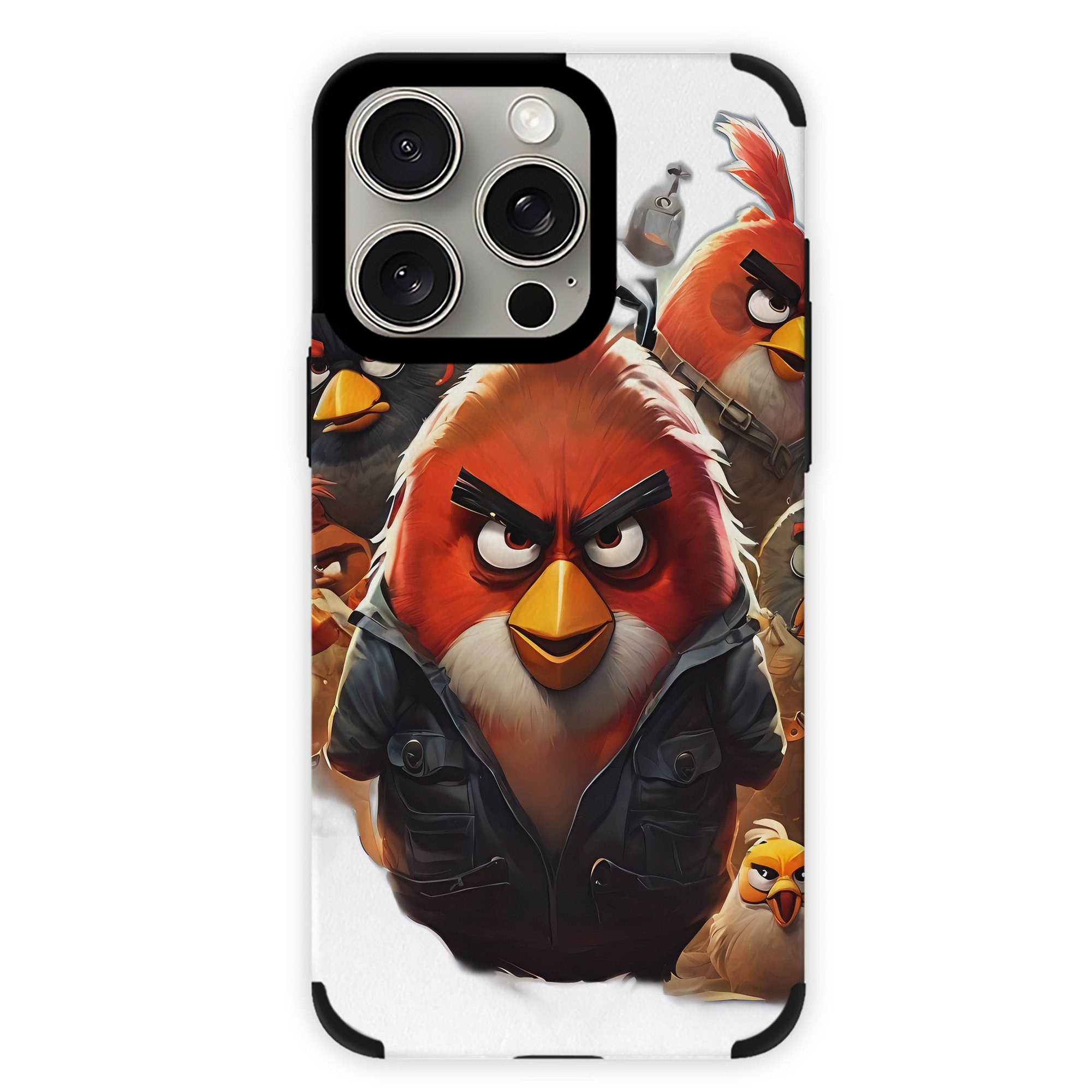 （画像用） Angry Birds アングリーバード 【iPhone15ProMax対応】 PUレザー スマホケース 耐衝撃＆黄変防止