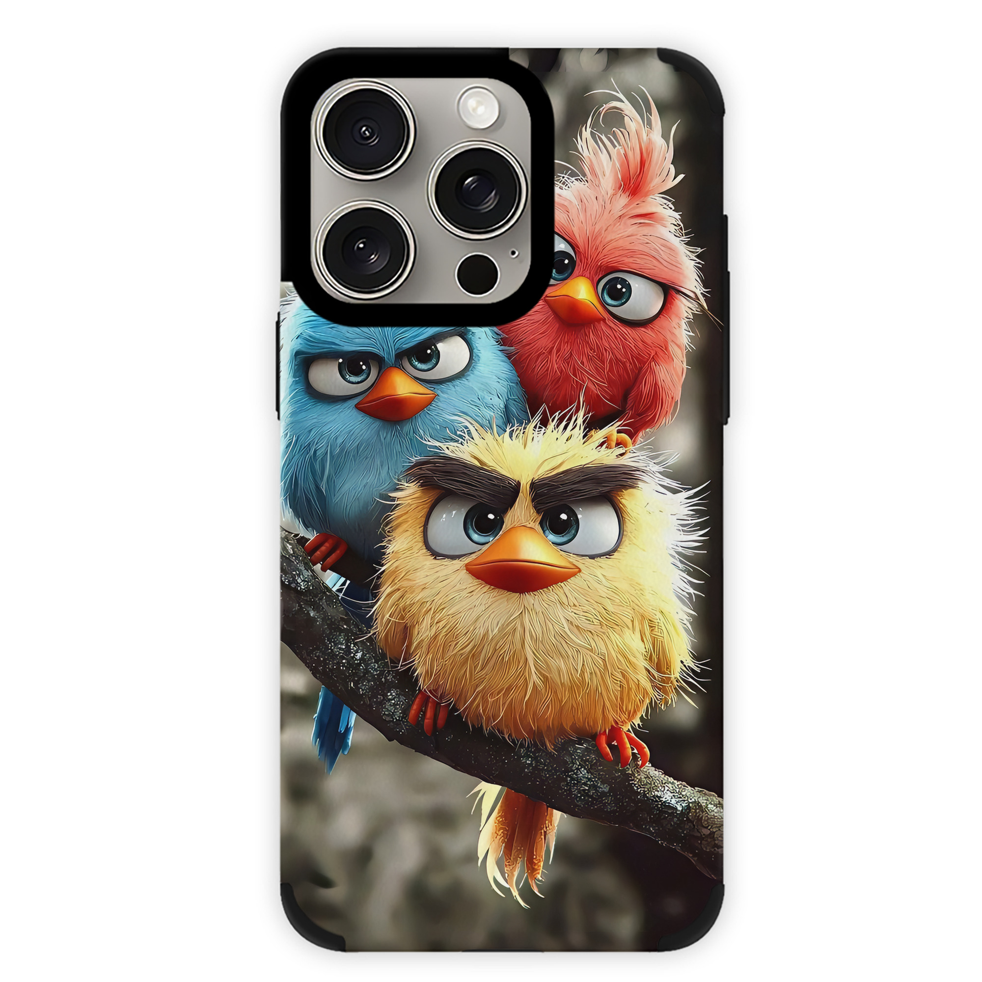 （画像用） Angry Birds アングリーバード 【iPhone15ProMax対応】 PUレザー スマホケース 耐衝撃＆黄変防止