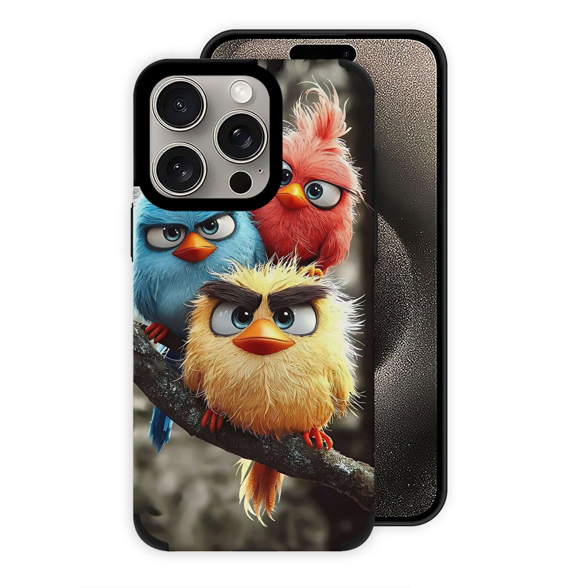 （画像用） Angry Birds アングリーバード 【iPhone15ProMax対応】 PUレザー スマホケース 耐衝撃＆黄変防止
