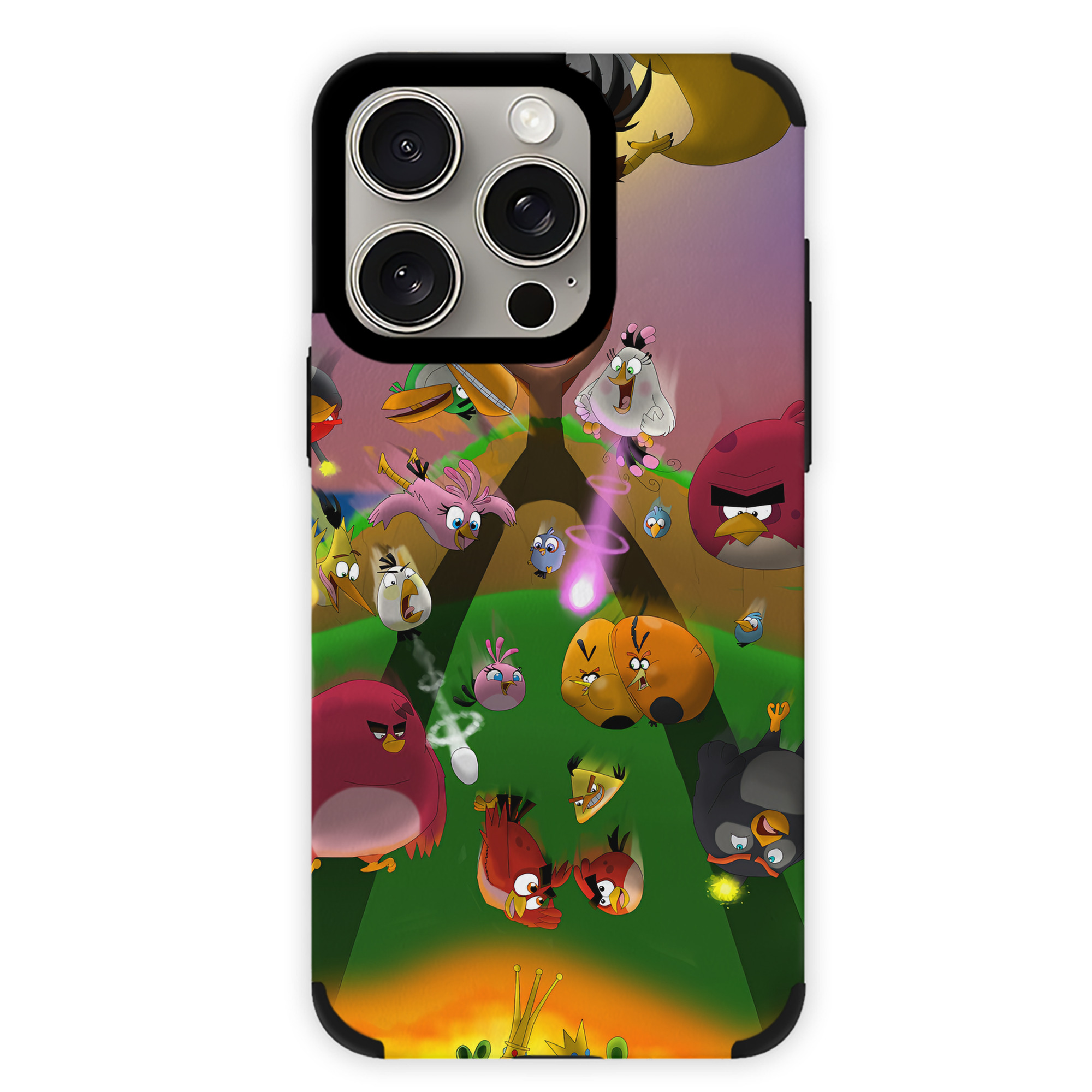 （画像用） Angry Birds アングリーバード 【iPhone15ProMax対応】 PUレザー スマホケース 耐衝撃＆黄変防止