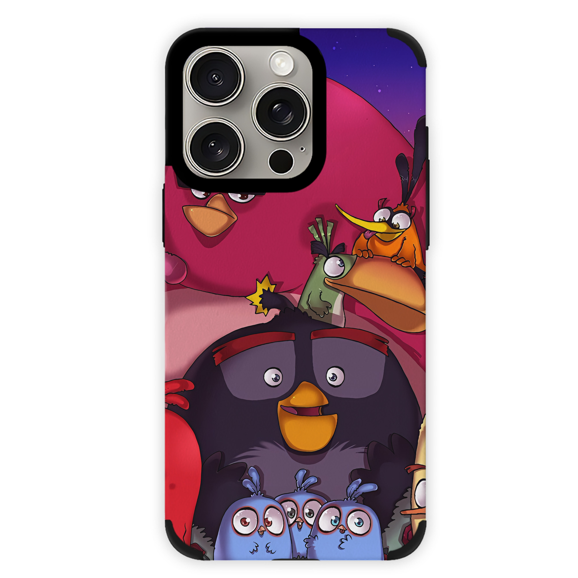 （画像用） Angry Birds アングリーバード 【iPhone15ProMax対応】 PUレザー スマホケース 耐衝撃＆黄変防止
