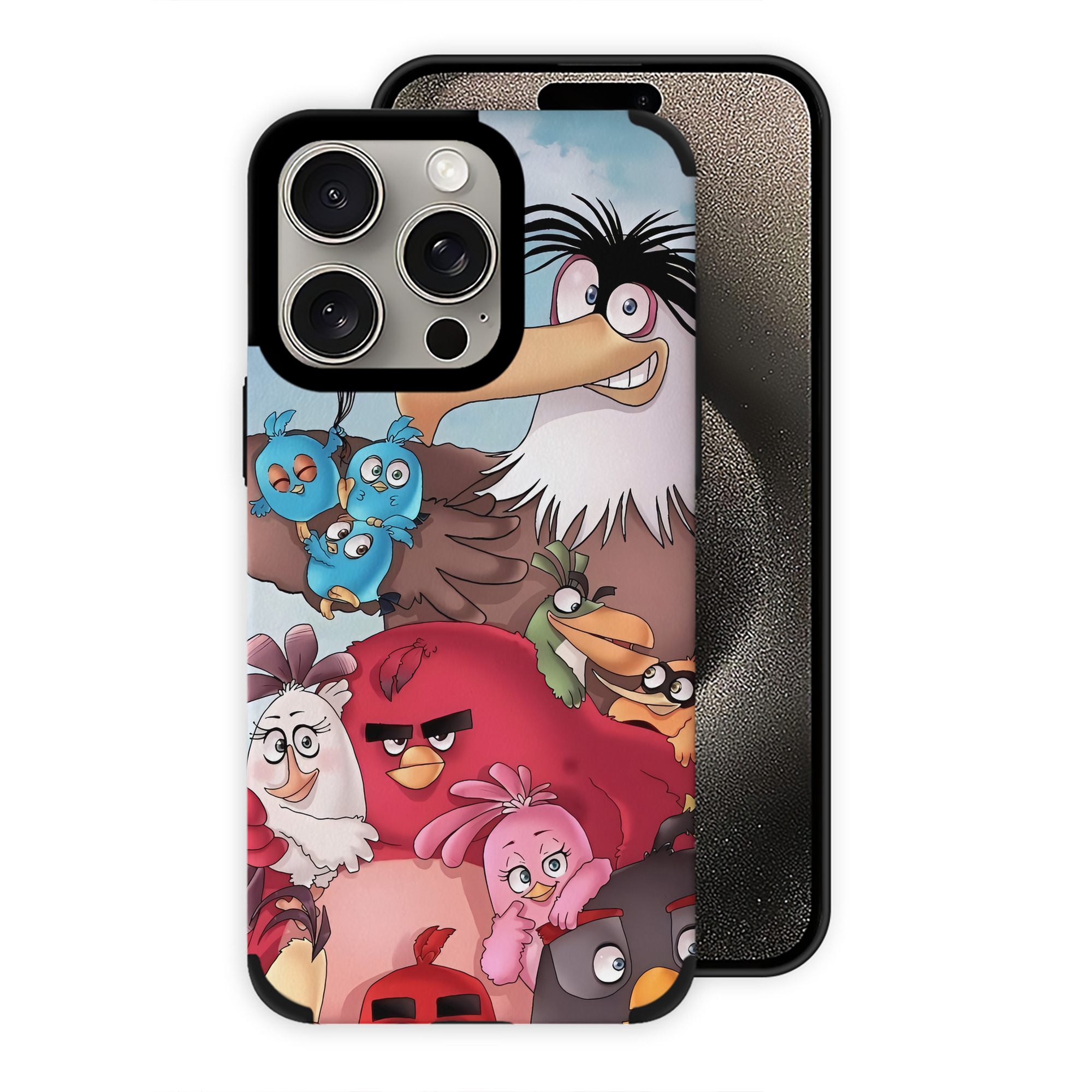 （画像用） Angry Birds アングリーバード 【iPhone15ProMax対応】 PUレザー スマホケース 耐衝撃＆黄変防止