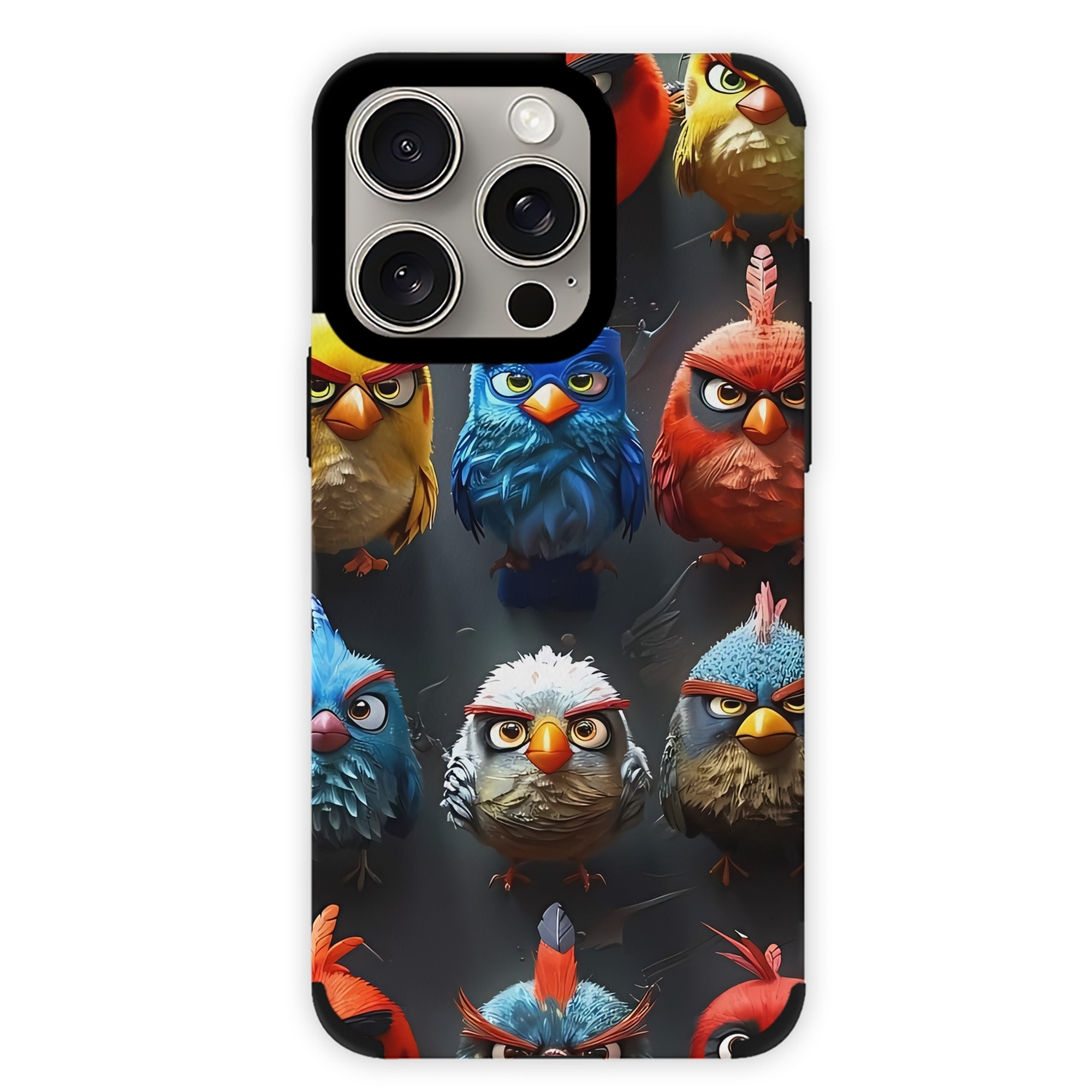 （画像用） Angry Birds アングリーバード 【iPhone15ProMax対応】 PUレザー スマホケース 耐衝撃＆黄変防止