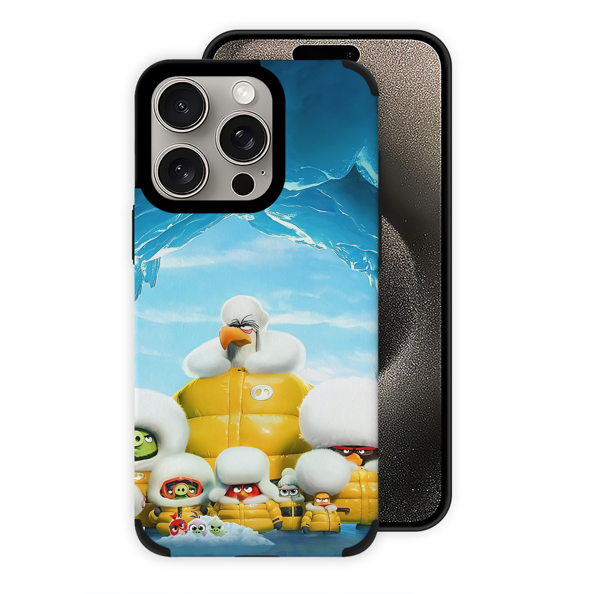 （画像用） Angry Birds アングリーバード 【iPhone15ProMax対応】 PUレザー スマホケース 耐衝撃＆黄変防止