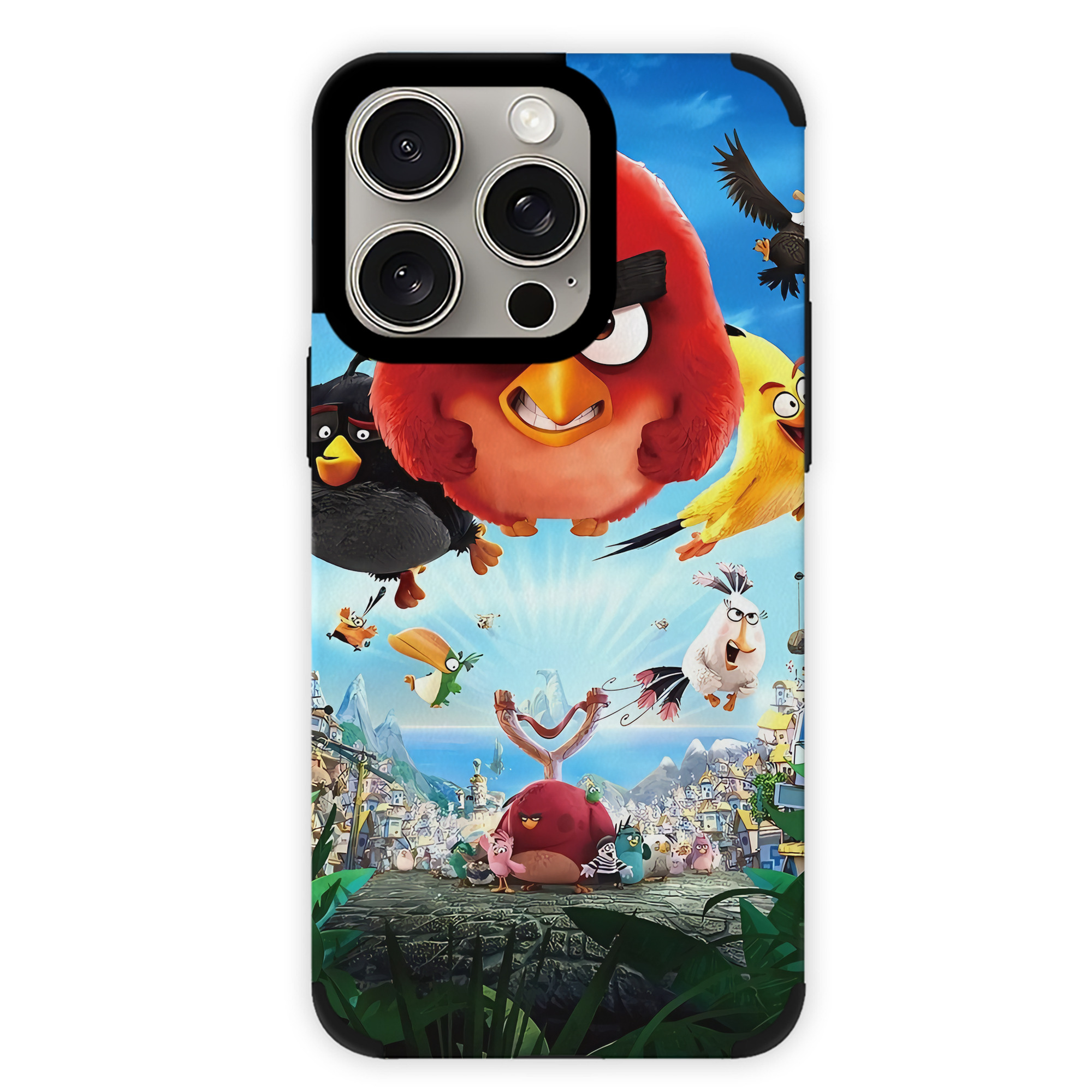 （画像用） Angry Birds アングリーバード 【iPhone15ProMax対応】 PUレザー スマホケース 耐衝撃＆黄変防止