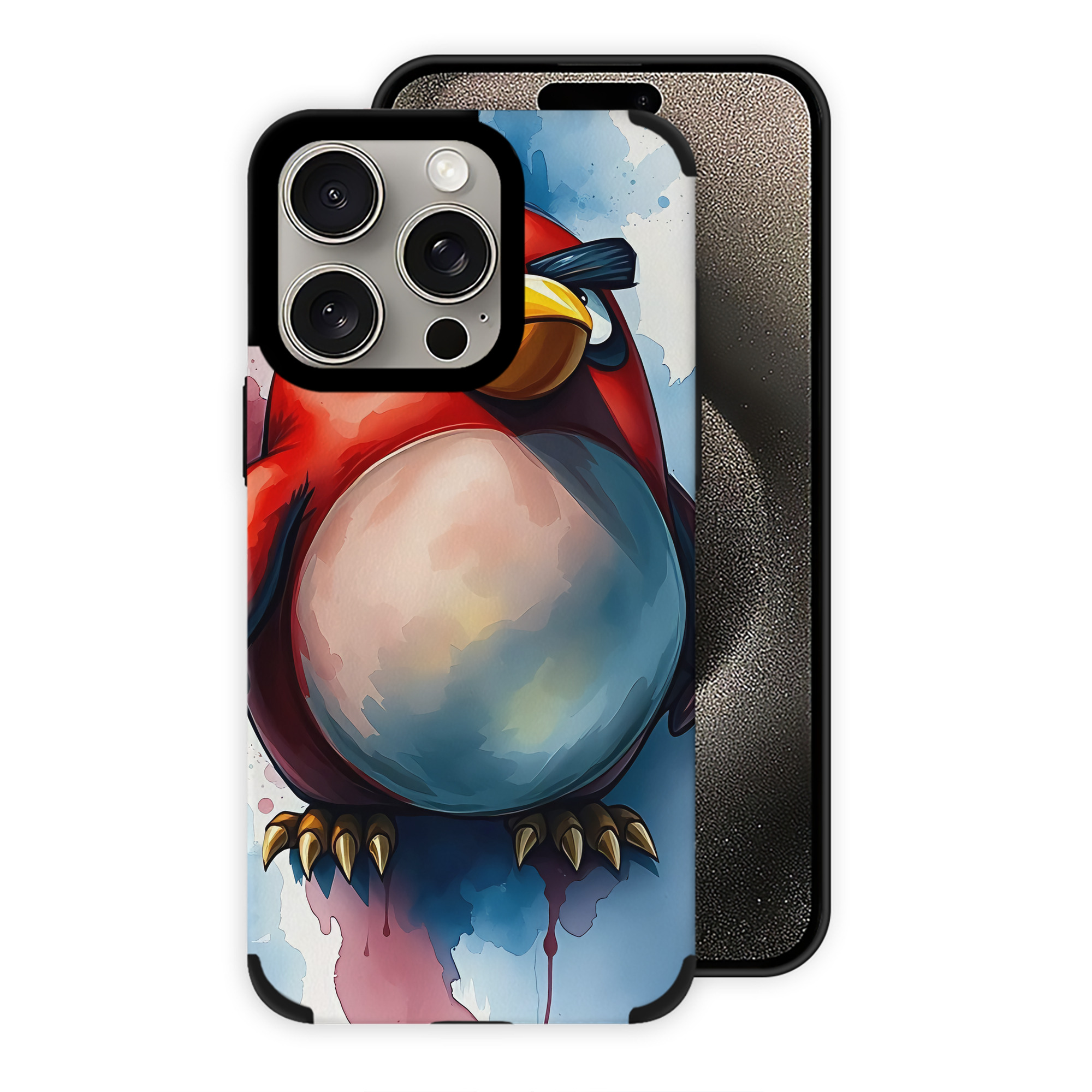 （画像用） Angry Birds アングリーバード 【iPhone15ProMax対応】 PUレザー スマホケース 耐衝撃＆黄変防止