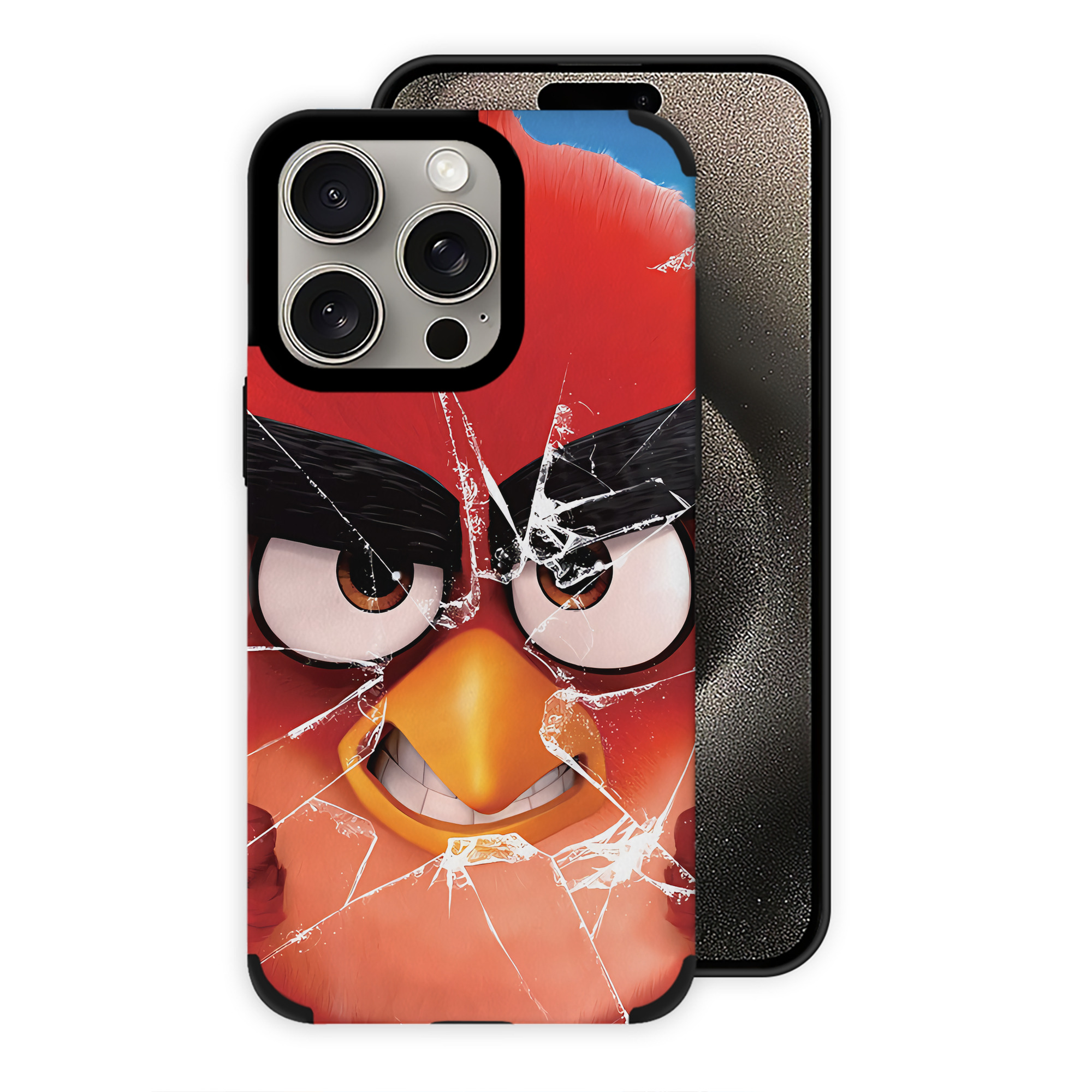 （画像用） Angry Birds アングリーバード 【iPhone15ProMax対応】 PUレザー スマホケース 耐衝撃＆黄変防止