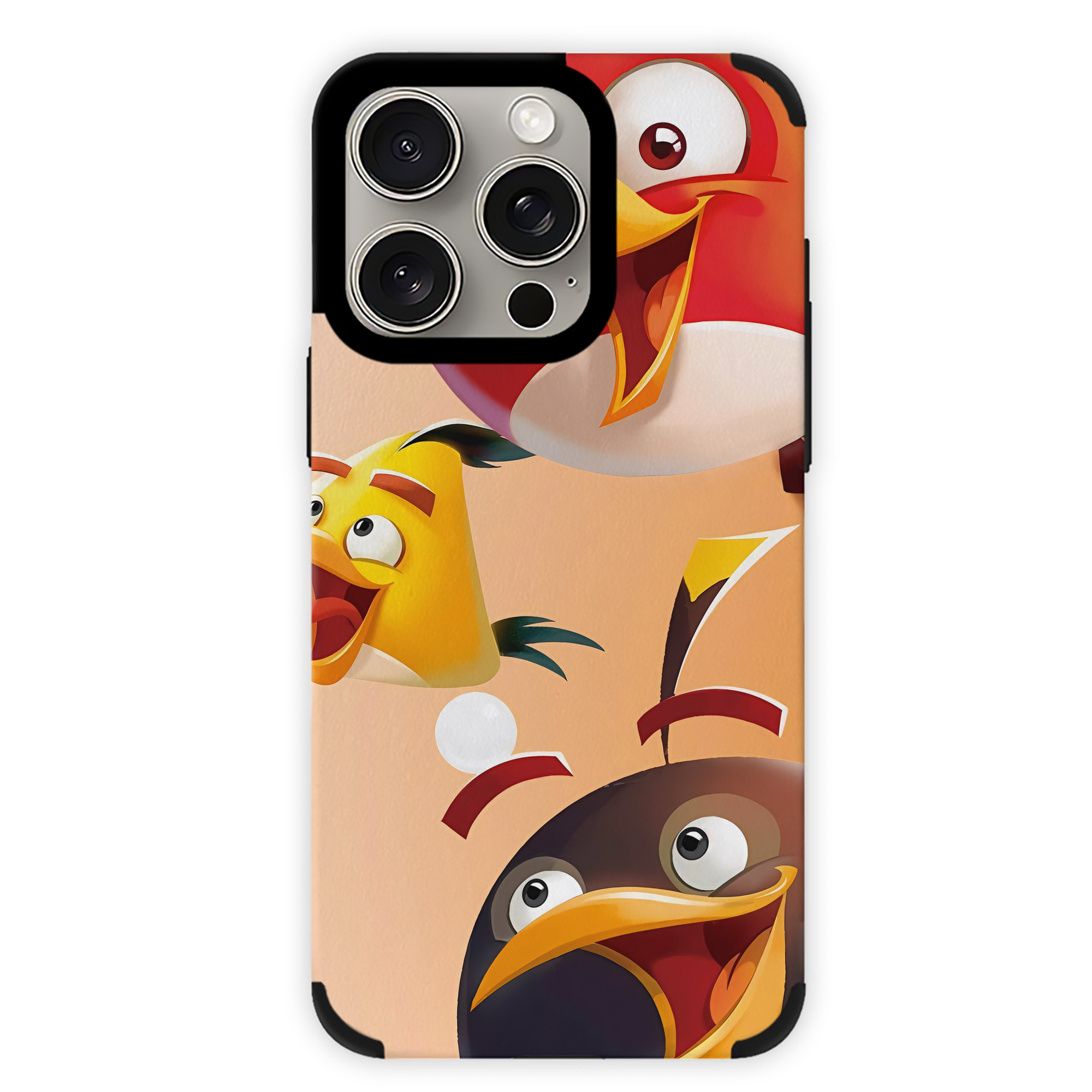 （画像用） Angry Birds アングリーバード 【iPhone15ProMax対応】 PUレザー スマホケース 耐衝撃＆黄変防止