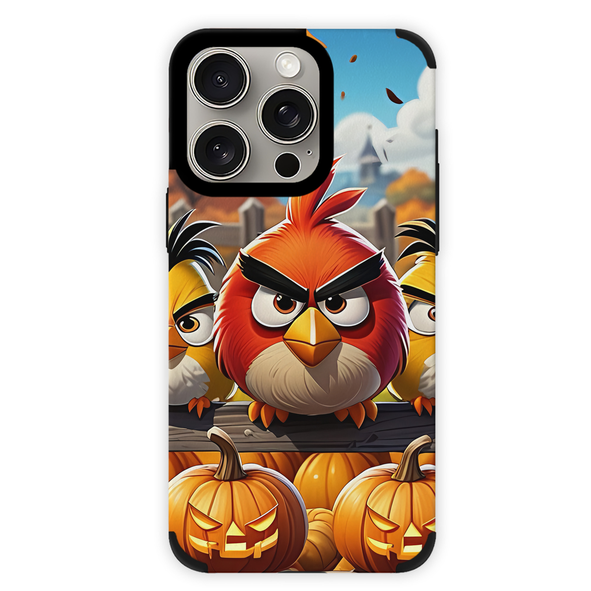 （画像用） Angry Birds アングリーバード 【iPhone15ProMax対応】 PUレザー スマホケース 耐衝撃＆黄変防止