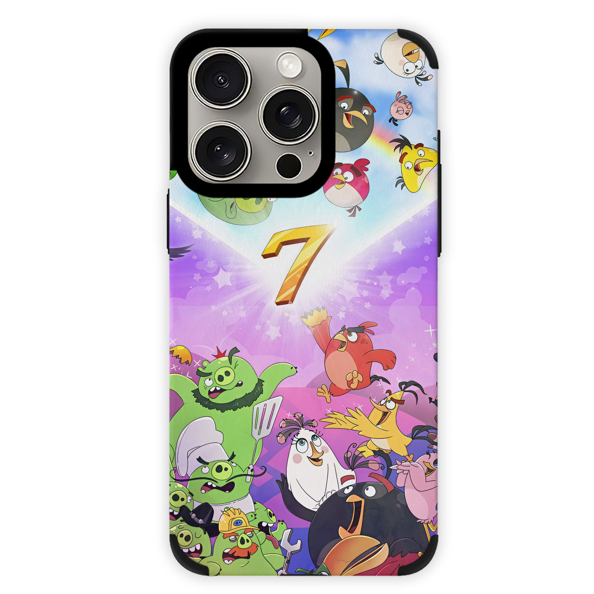 （画像用） Angry Birds アングリーバード 【iPhone15ProMax対応】 PUレザー スマホケース 耐衝撃＆黄変防止