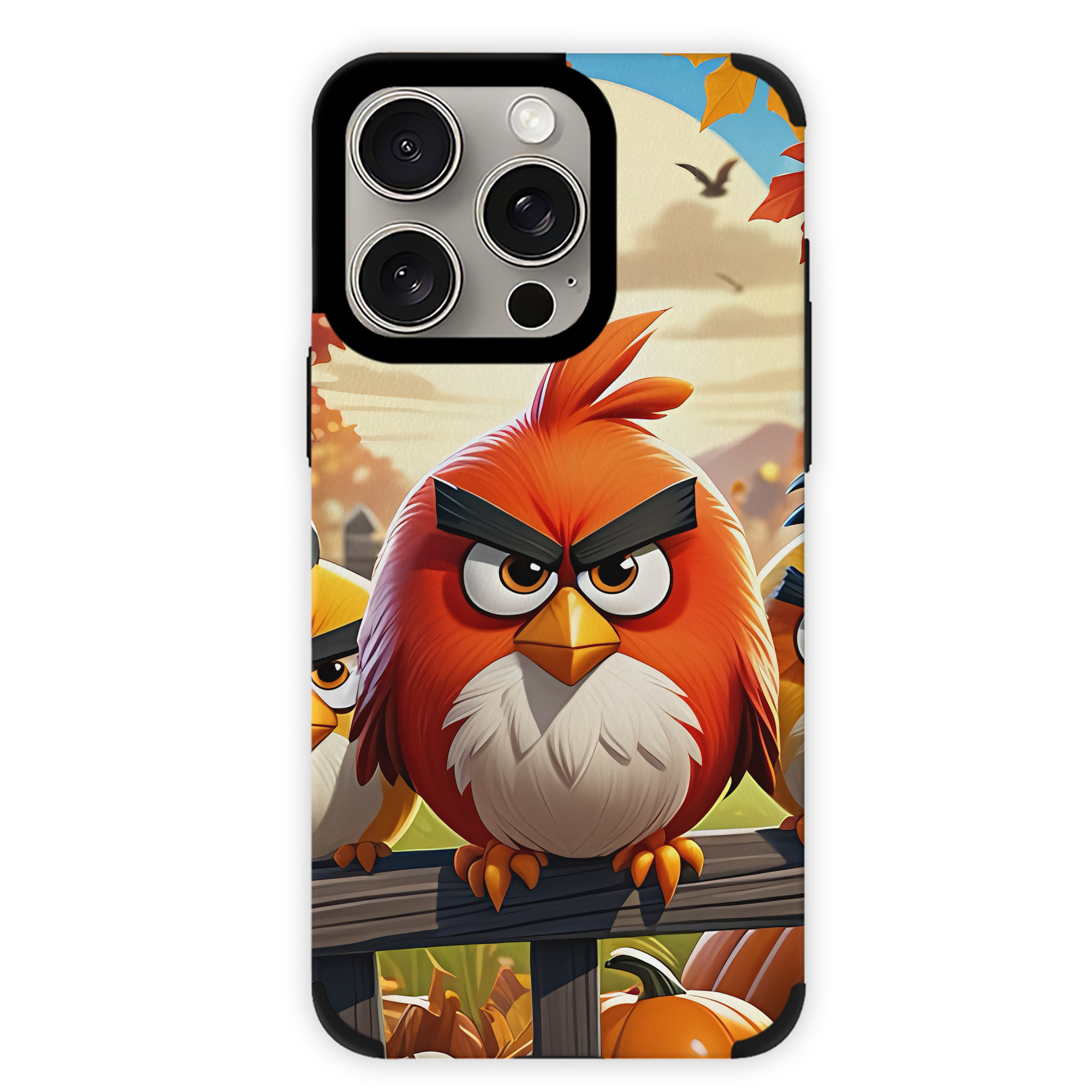 （画像用） Angry Birds アングリーバード 【iPhone15ProMax対応】 PUレザー スマホケース 耐衝撃＆黄変防止